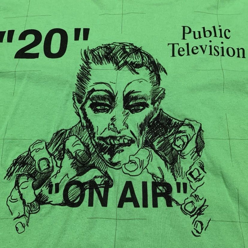 Off-White Off White Medium Public Television Green Long Sleeve Tee Size US M / EU 48-50 / 2 - 3 Thumbnail