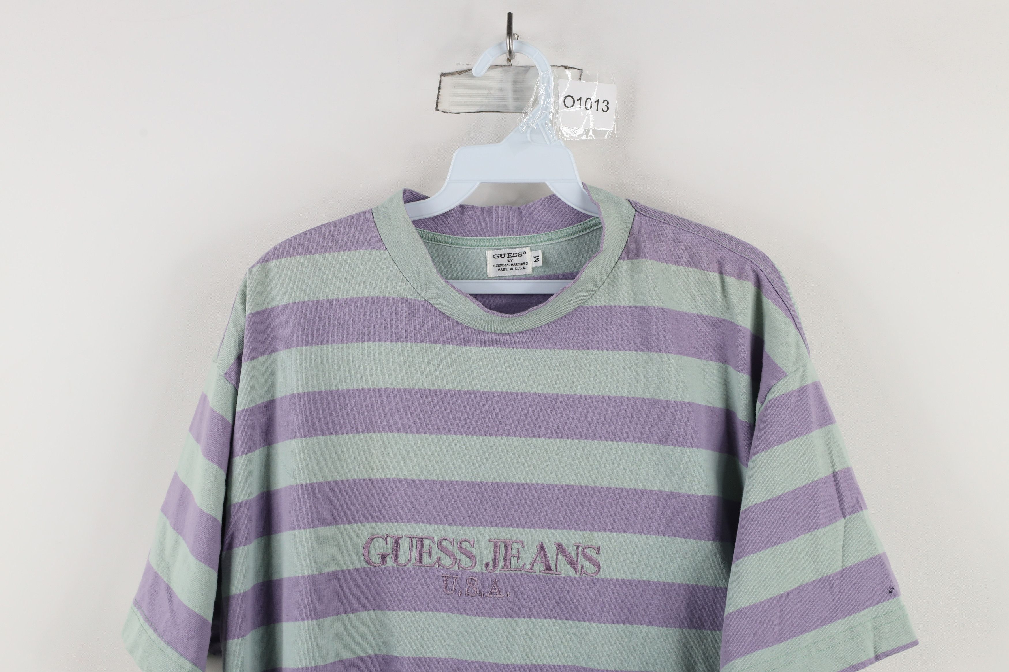 Guess × Vintage Vintage 90s Guess Jeans USA T-Shirt Pastel Purple Mint USA Size US M / EU 48-50 / 2 - 2 Thumbnail