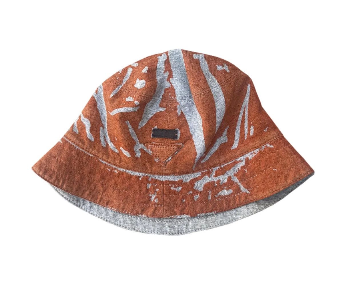 Prada Prada Orange / Grey Bucket Hat (Size M) Size ONE SIZE - 1 Thumbnail