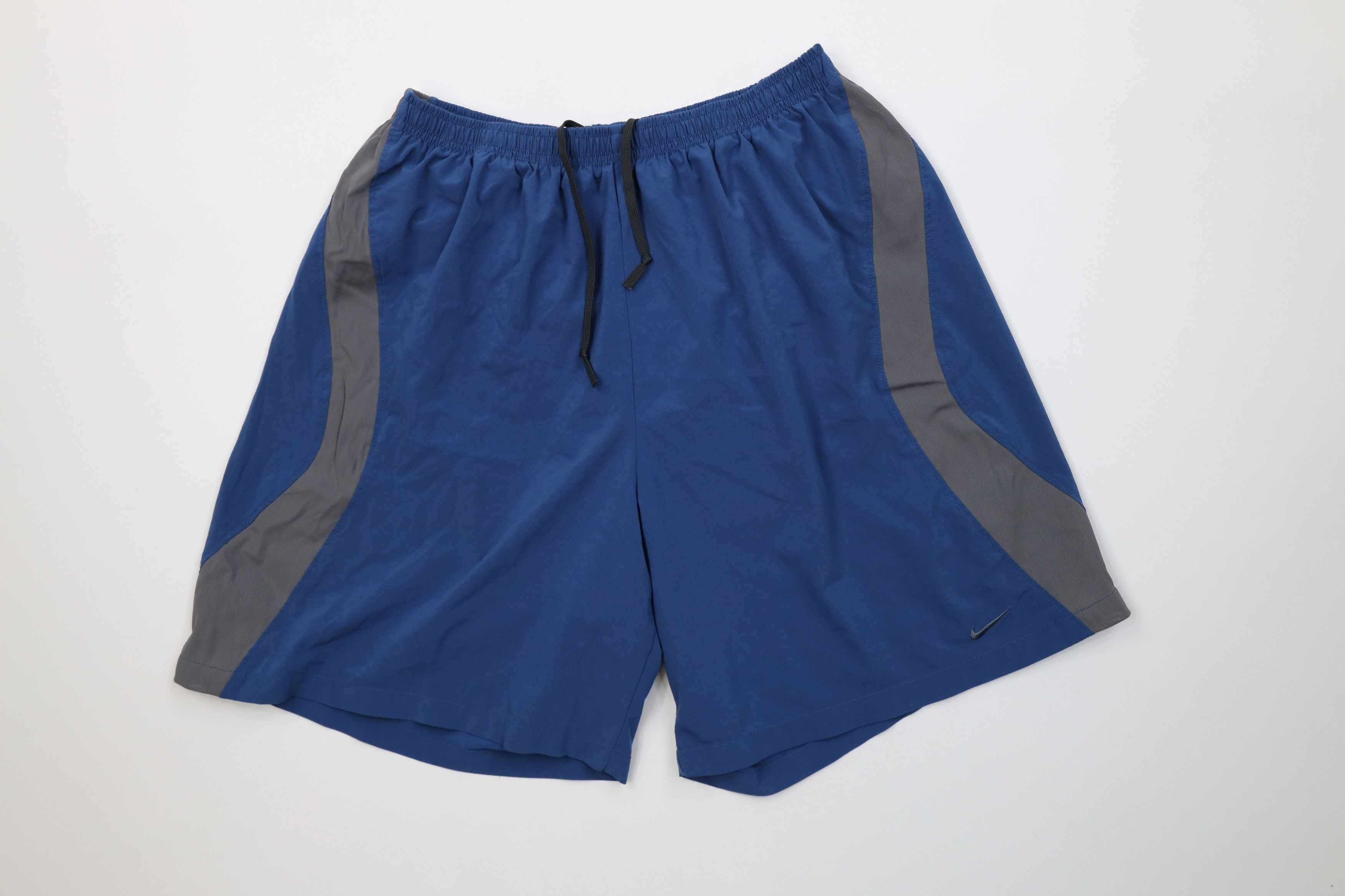 Nike Vintage Y2K Nike Mini Swoosh Lined Above Knee Shorts Blue Size US 34 / EU 50 - 1 Thumbnail