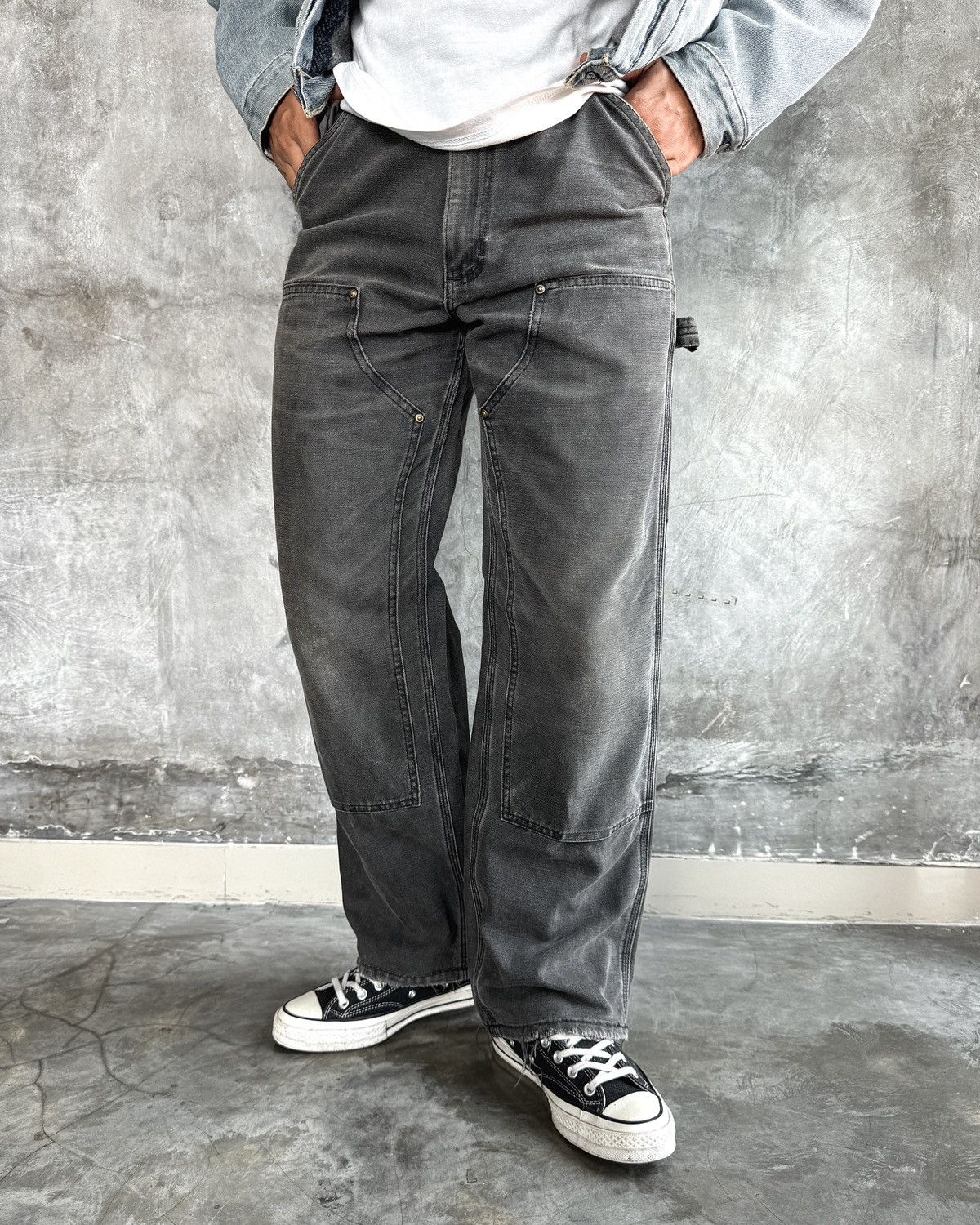 Carhartt Vintage Carhartt Double Knee Pants B01 BLK Size US 32 / EU 48 - 2 Thumbnail