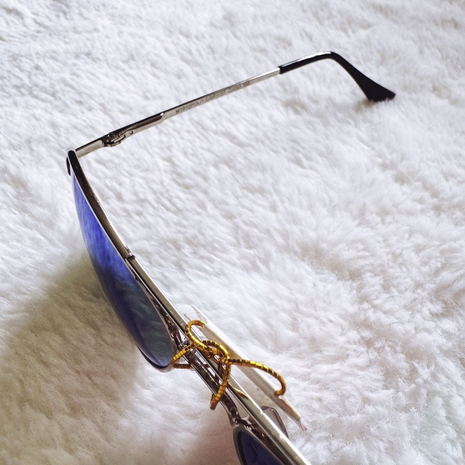 Other Zuri Silver w/ Green & Blue Lense Mirrored Sunglasses Size ONE SIZE - 5 Thumbnail