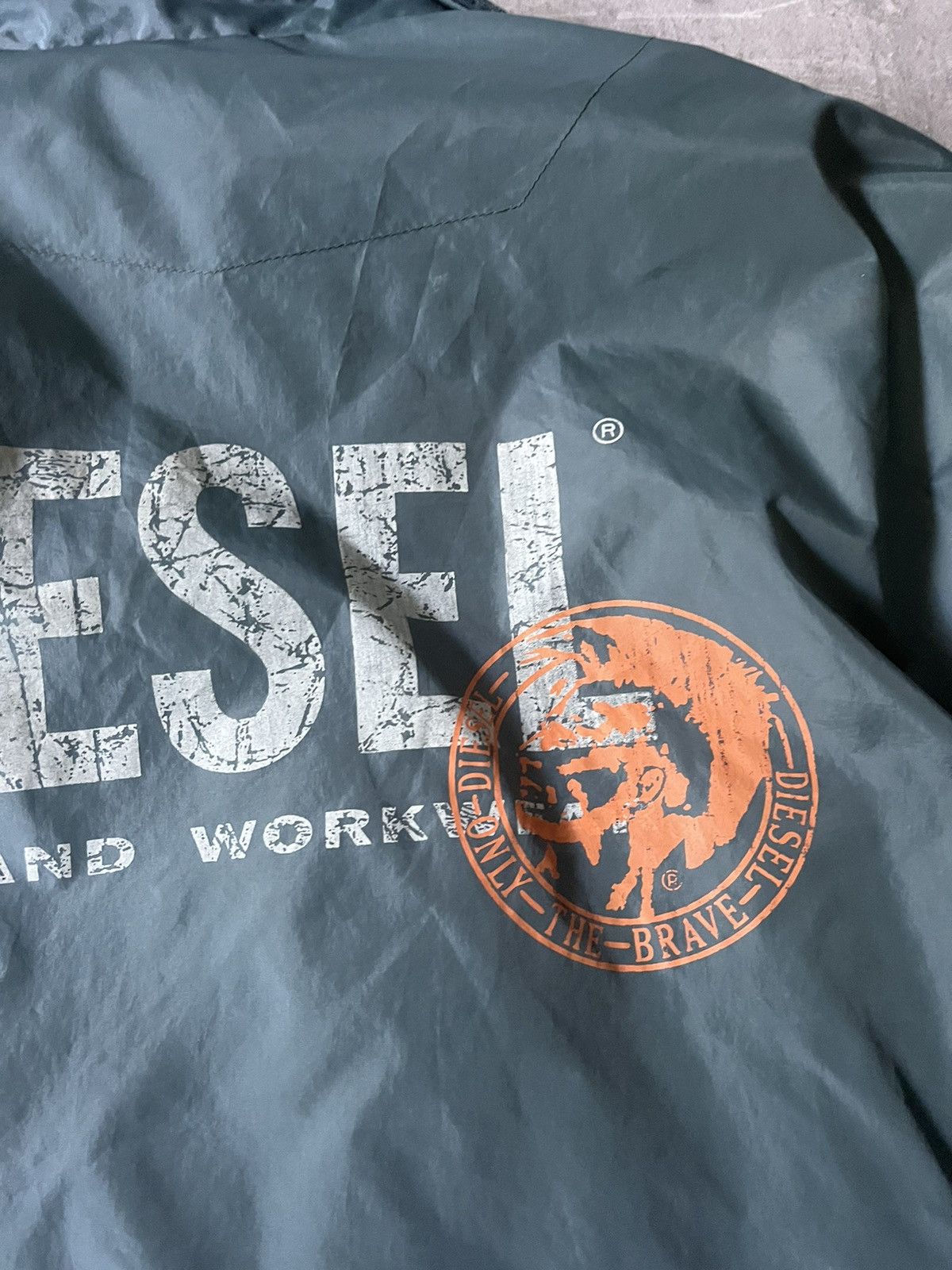 Diesel × Vintage Vintage Diesel bomber jacket big logo button up Size US S / EU 44-46 / 1 - 5 Thumbnail