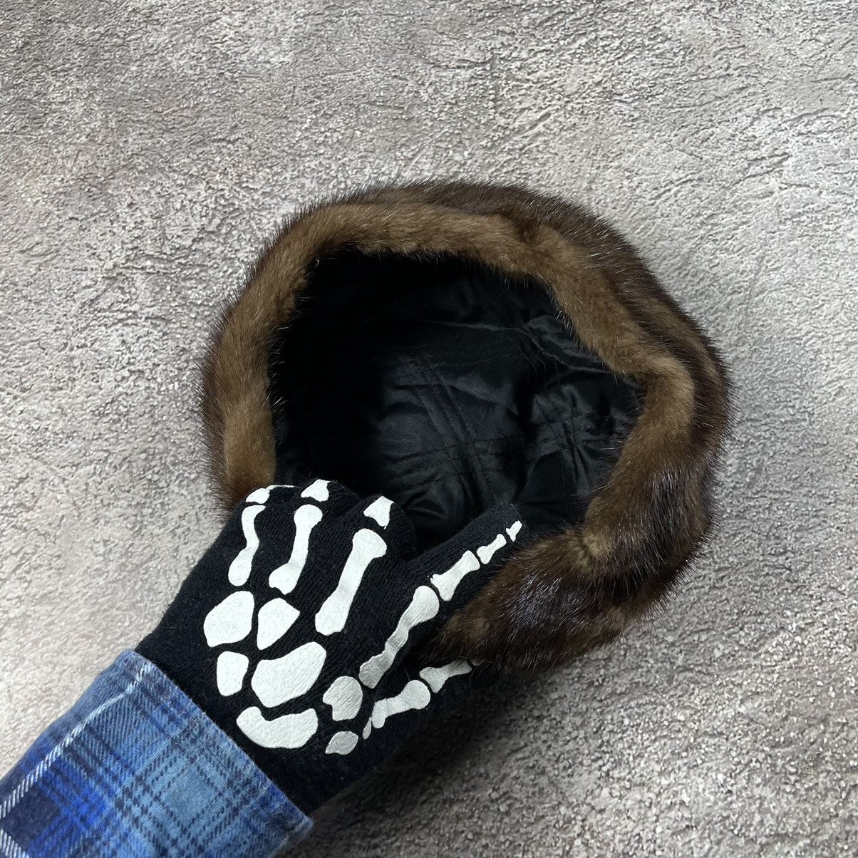 Vintage Vintage Y2K Fuzzy Beanie Skeleton Hand Alt Grunge Logo OS Size ONE SIZE - 2 Thumbnail