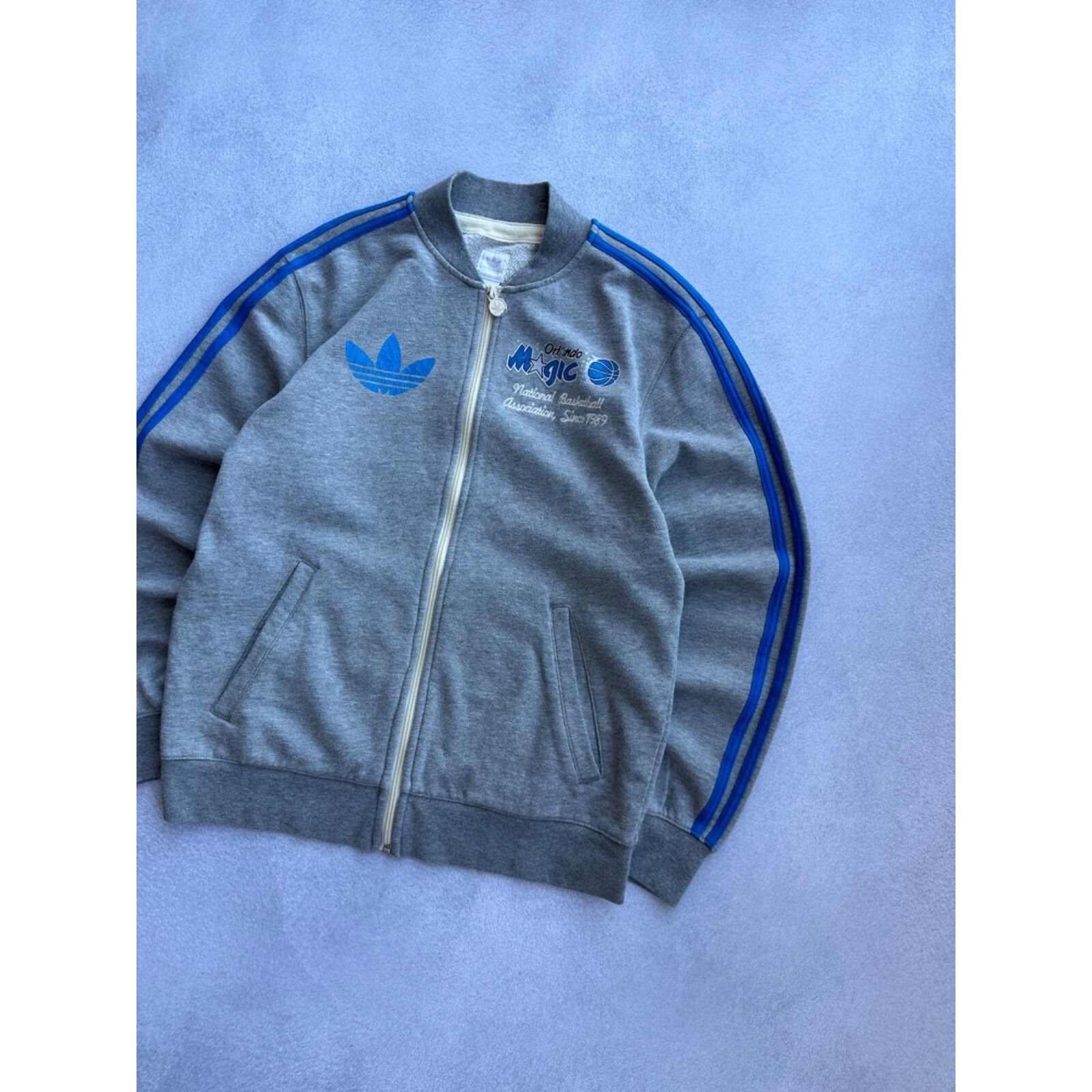 Adidas Vintage Adidas Orlando Magic NBA Mens Grey Bomber Track Jack Size US S / EU 44-46 / 1 - 3 Thumbnail