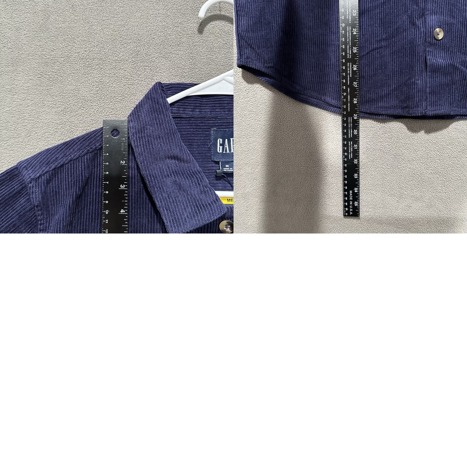 Gap GAP Shirt Mens Medium Navy Blue Corduroy Long Sleeve Button Up NWT MSRP 0 Size US M / EU 48-50 / 2 - 9 Thumbnail