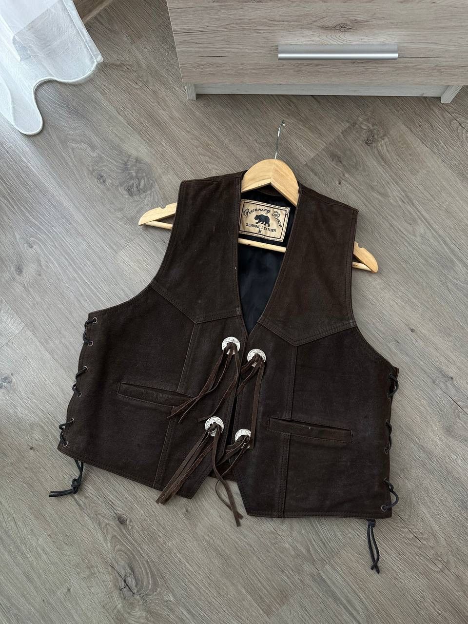 Genuine Leather × Vintage Vintage Genuine Leather Brown Cowboy West Jacket Size US M / EU 48-50 / 2 - 6 Thumbnail