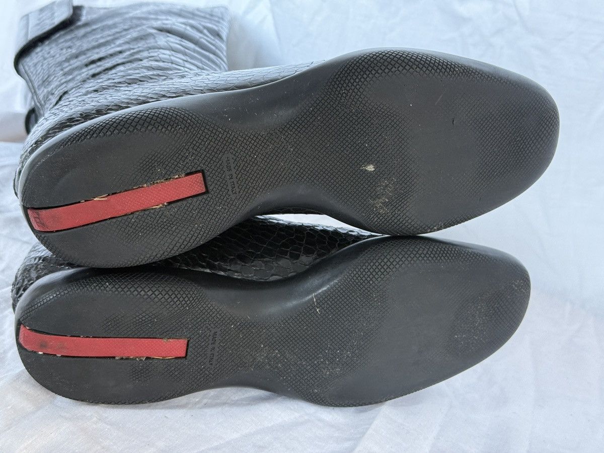 Prada Vintage Prada Linea Rossa Black Patent Leather High Boots Size US 8 / IT 38 - 13 Thumbnail