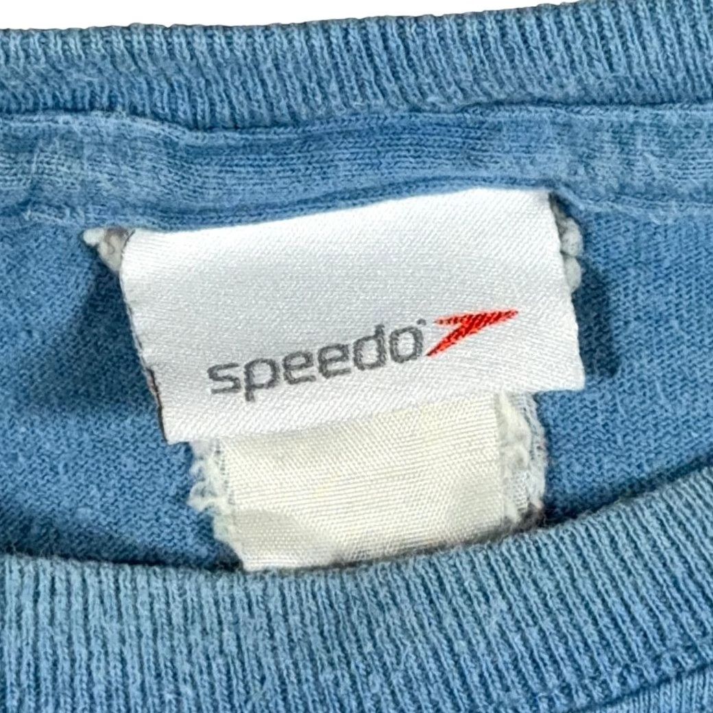 Speedo VINTAGE Speedo Shirt Adult LARGE Blue Beach Hammock Tropical Palm Flower Y2K Size US L / EU 52-54 / 3 - 6 Thumbnail