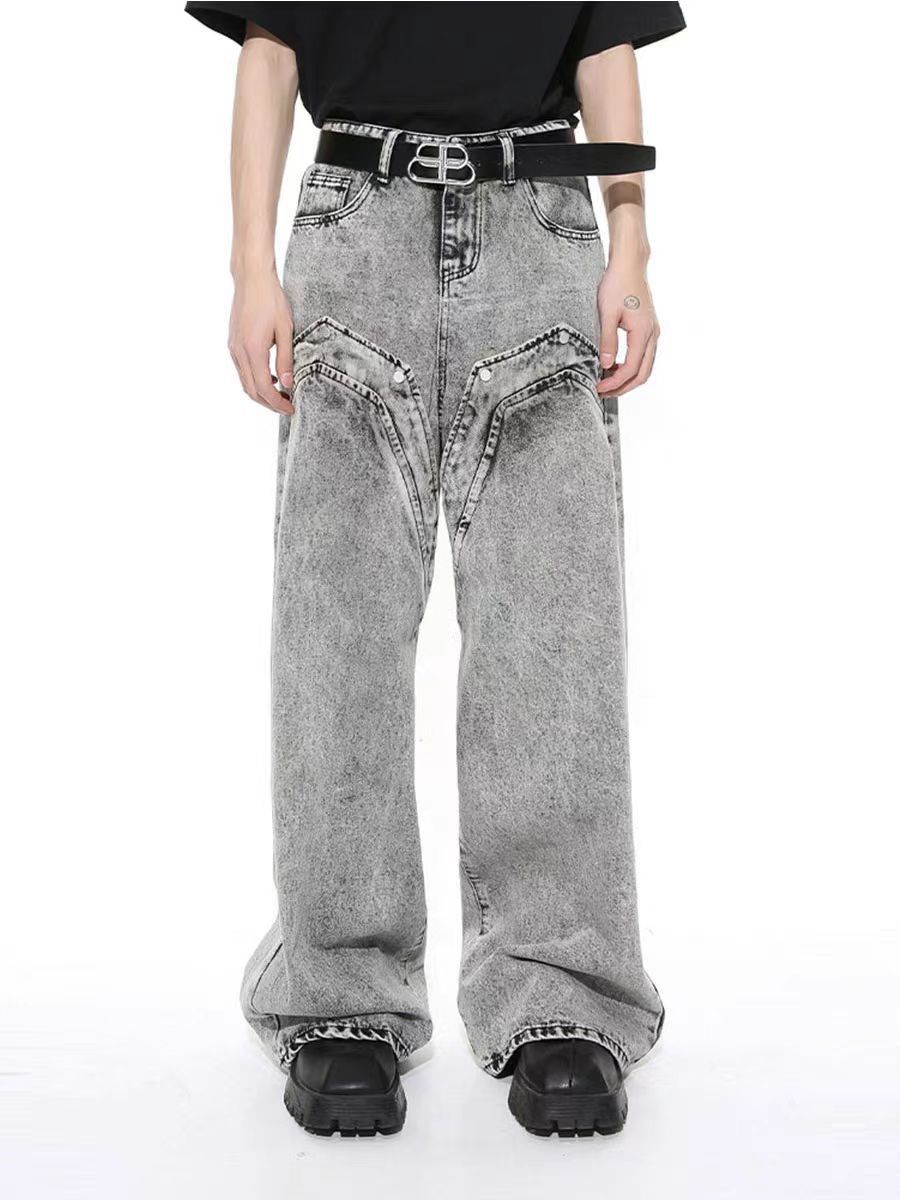 Japanese Brand × Jean Vintage wash baggy micro flare jeans Size US 34 / EU 50 - 1 Thumbnail