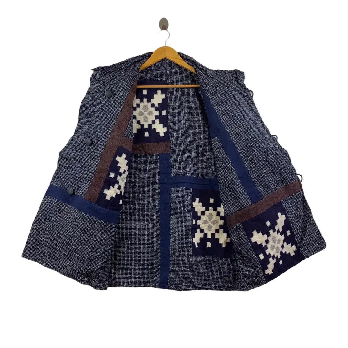 Japanese Brand Vintage 80’ JAPAN KIMONO Reversible Pure Natural Dye Jacket Size US XL / EU 56 / 4 - 3 Thumbnail