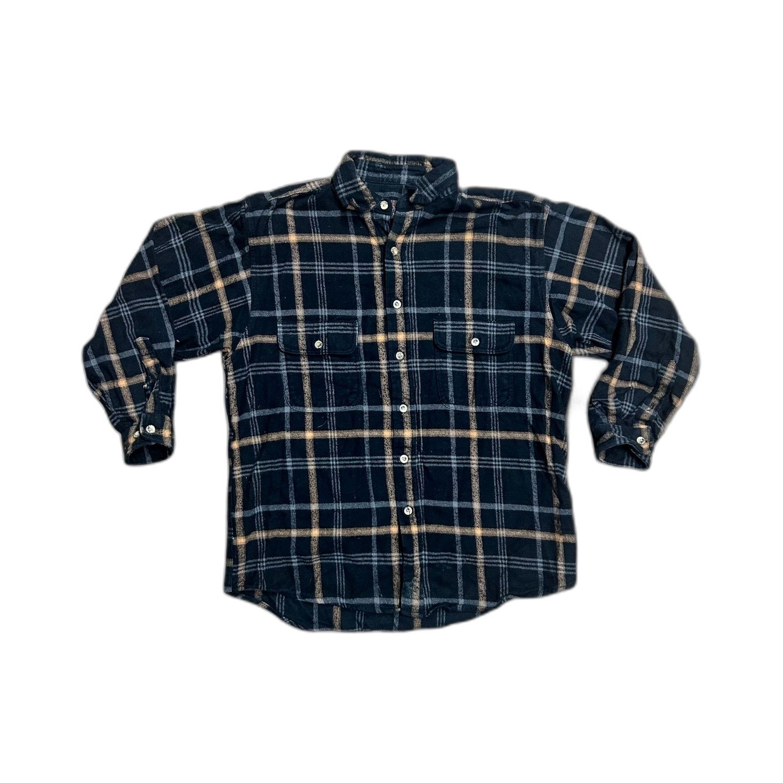 Moose Knuckles Moose Creek Heavyweight Flannel Shirt 100% Cotton Black Plai Size US L / EU 52-54 / 3 - 1 Thumbnail