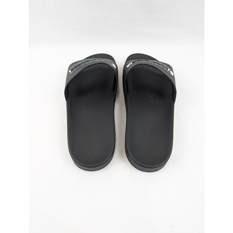 Balenciaga o1rshd1 Pool Logo Slides in Black/White Size US 12 / EU 45 - 19 Thumbnail