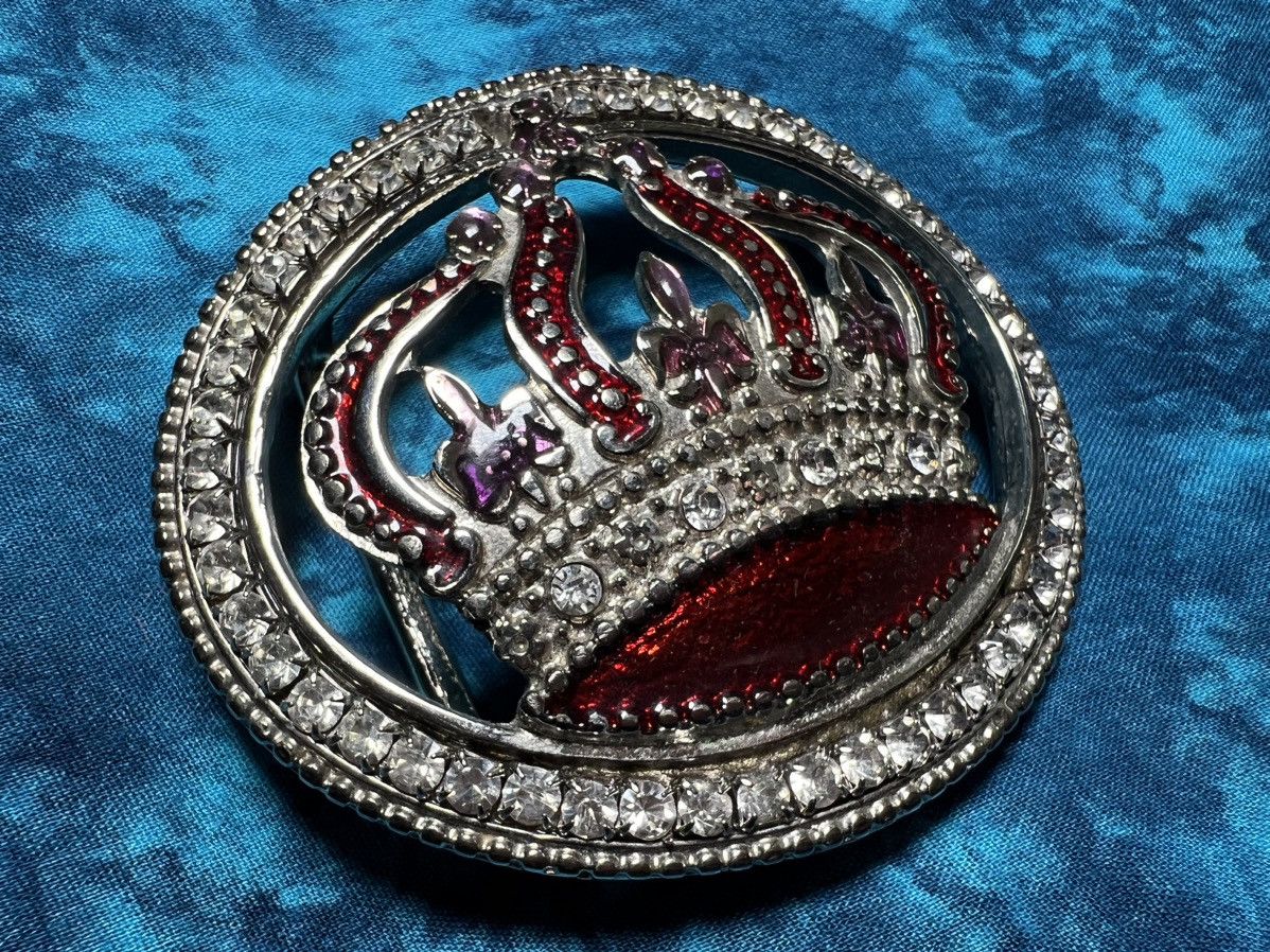 Vintage Y2K Vintage princess crown buckle leather belt Size ONE SIZE - 6 Thumbnail