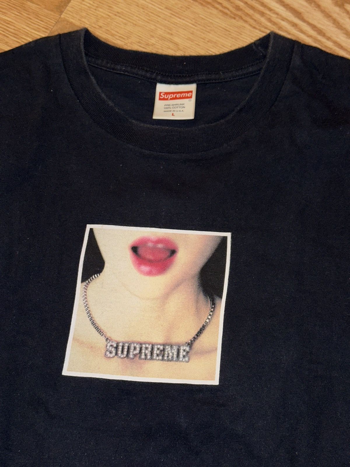 Supreme Supreme Necklace Tee Black | Grailed