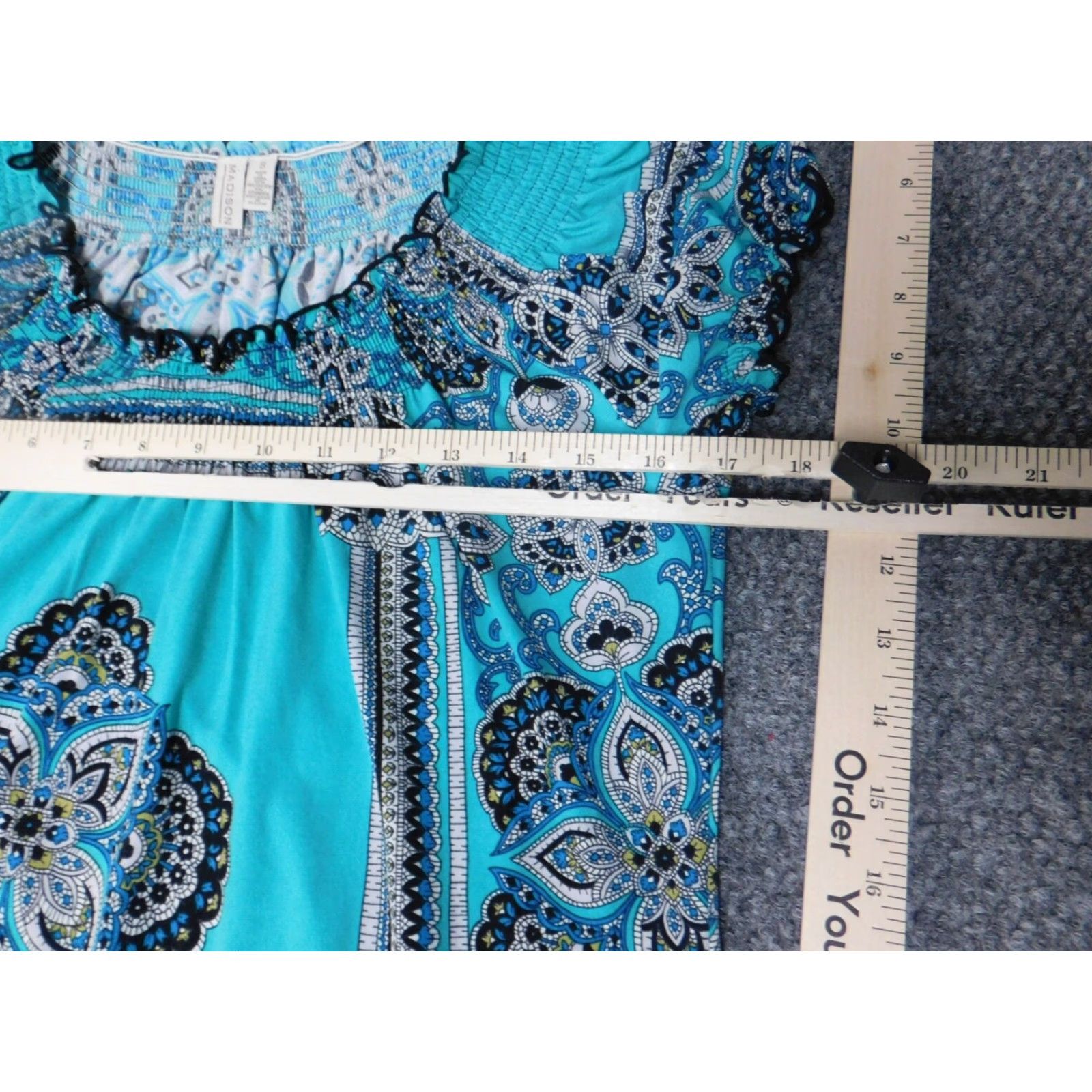 Madison Madison Womens Blouse S Short Sleeve Crew Neck Blue Polyester Rayon Stretch Casual Shirt Womens Size S / US 4 / IT 40 - 4 Thumbnail