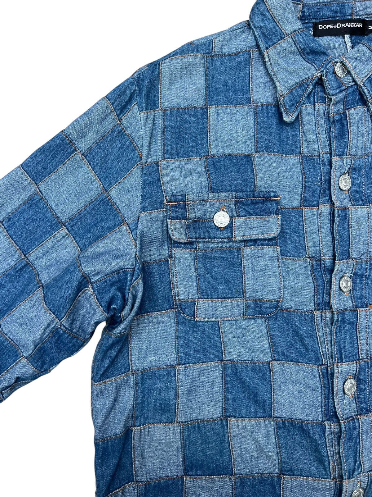 14th Addiction Dope + Drakkar Japan Patchwork Denim Heavy Shirt Size US M / EU 48-50 / 2 - 5 Thumbnail