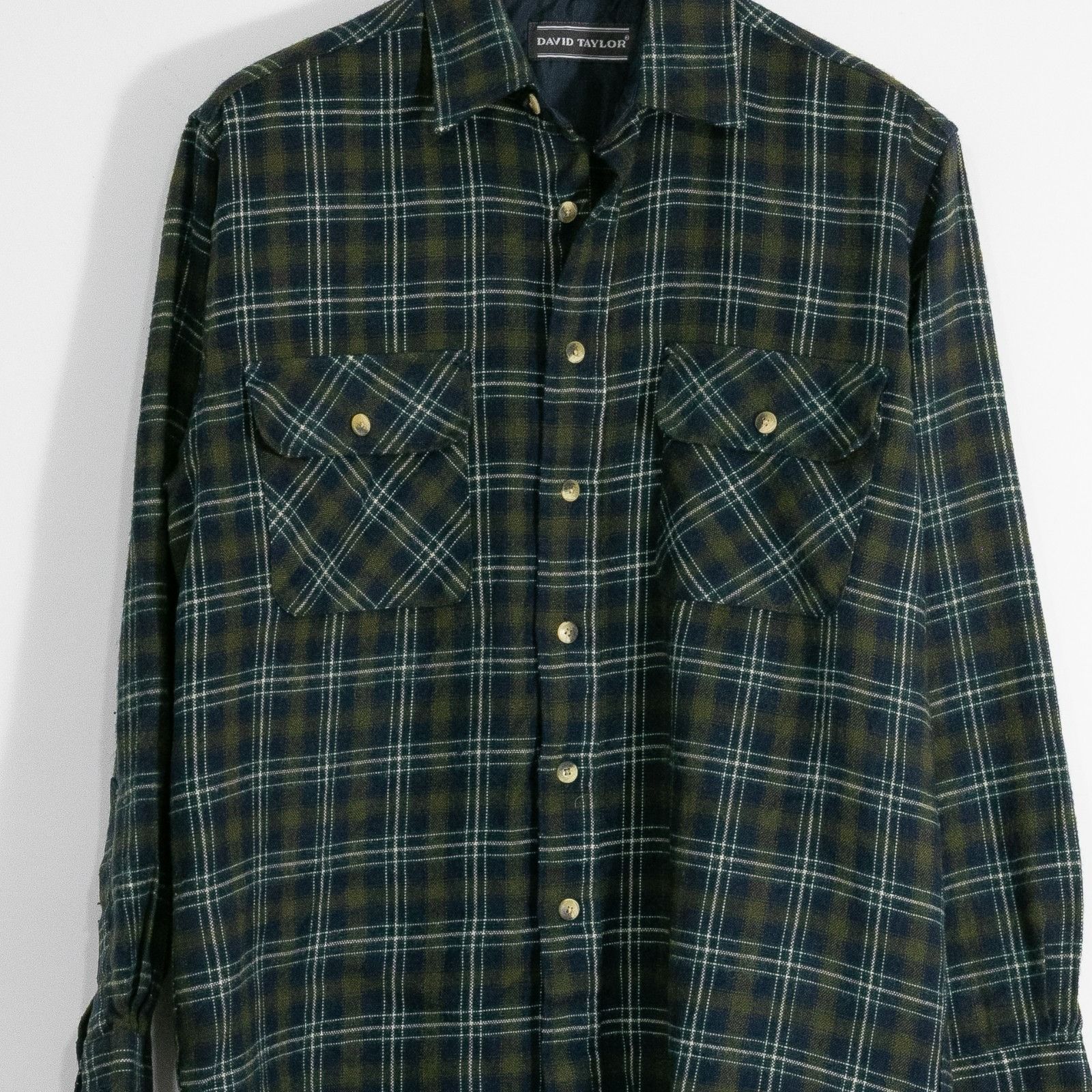 David Taylor Vintage 90s David Taylor Acrylic Flannel Button Shirt Medium Size US M / EU 48-50 / 2 - 2 Thumbnail