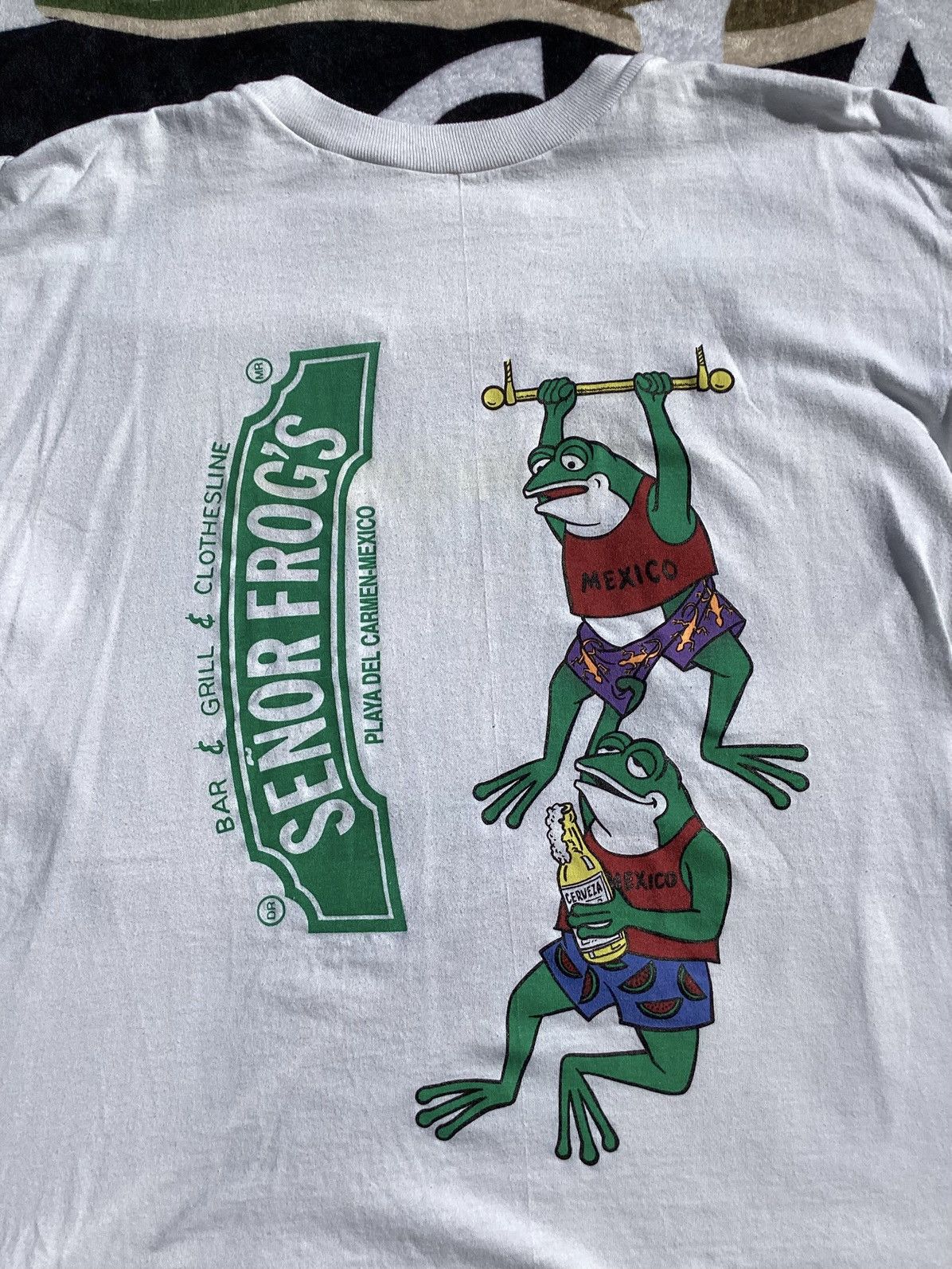Other Vtg 90s senior frogs bar & grill Carmen Mexico tshirt Size US L / EU 52-54 / 3 - 2 Thumbnail
