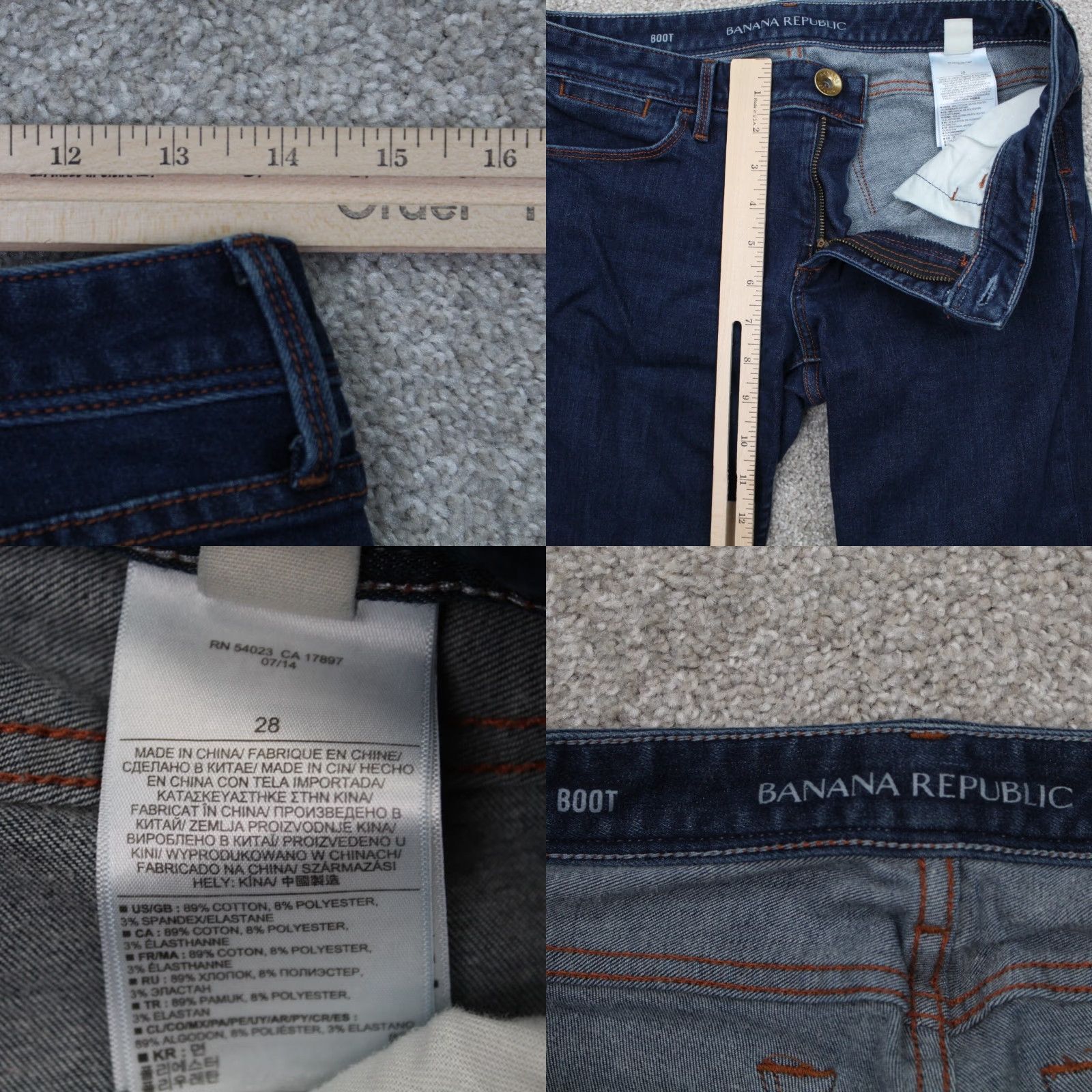 Banana Republic Banana Republic Jeans Womens 28 Blue Boot Cut Denim Bootcut Inseam 27 in Stretch 5-Pocket Design Regular Size 28" / US 6 / IT 42 - 8 Thumbnail