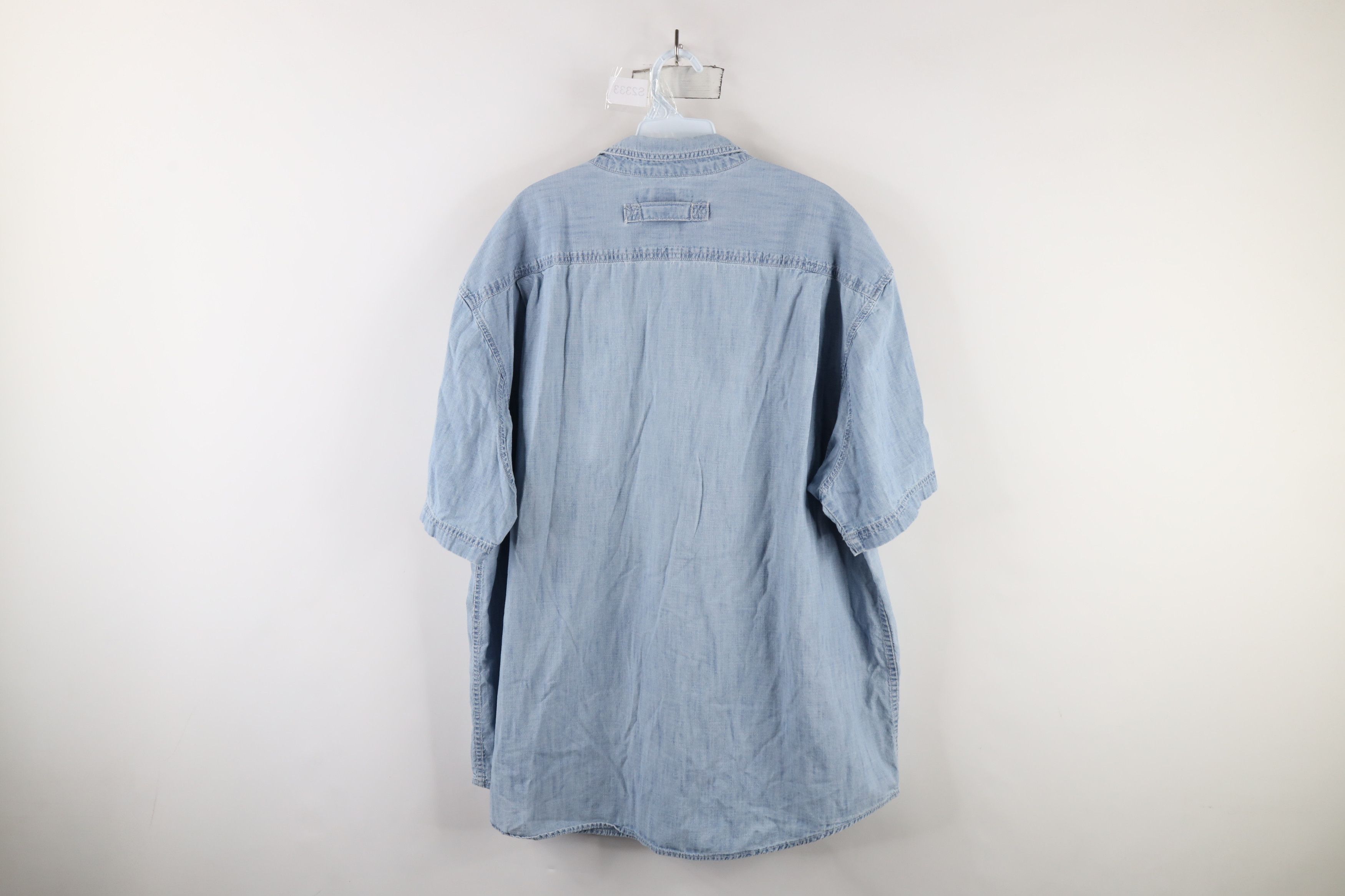 Duluth Trading Company × Vintage Duluth Trading Co Jean Short Sleeve Button Down Shirt Blue Size US XXL / EU 58 / 5 - 11 Thumbnail