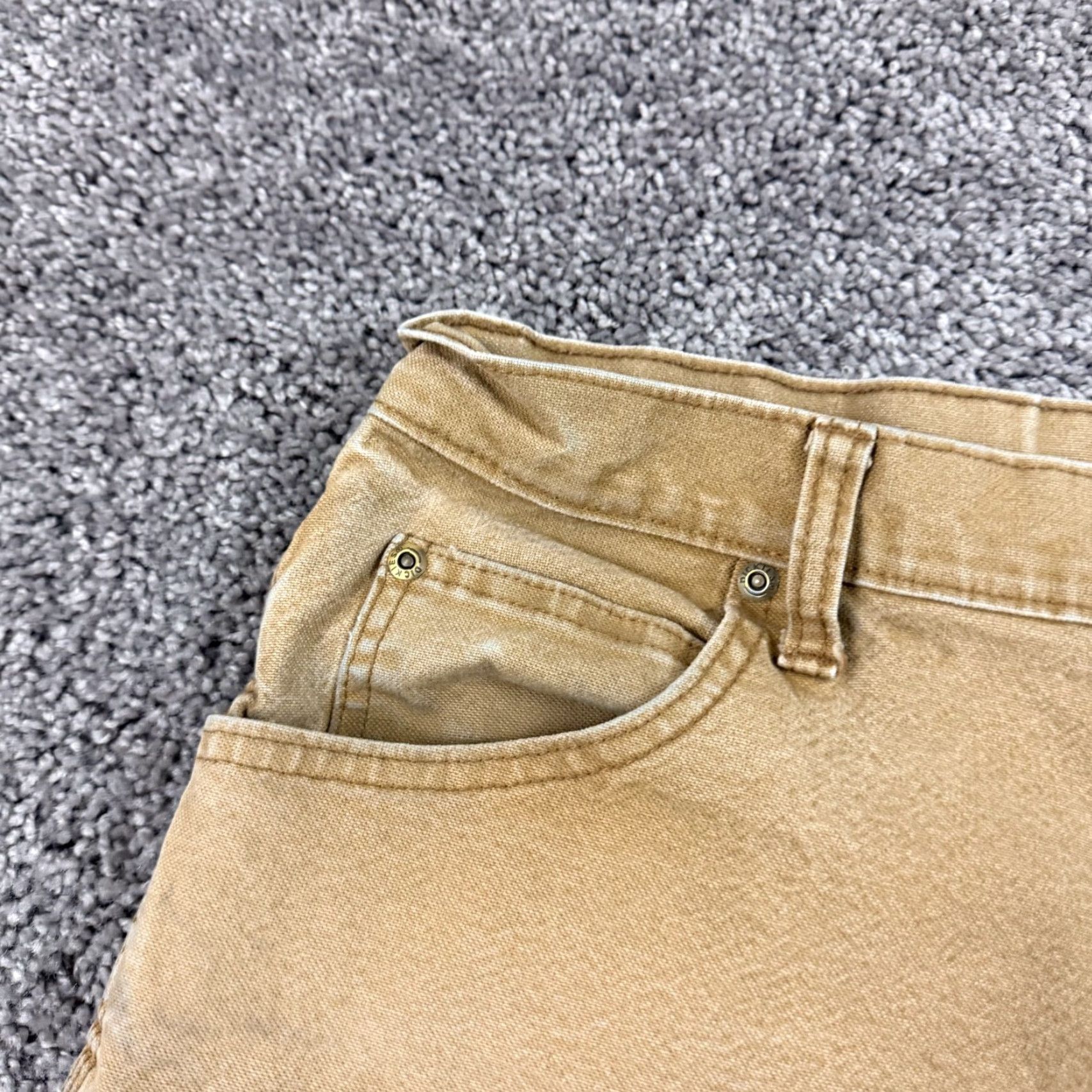Dickies Dickies Pants 36 Brown Carpenter Canvas Mid Regular Cotton Spandex Stretch Workwear Mens Size US 33 - 4 Thumbnail