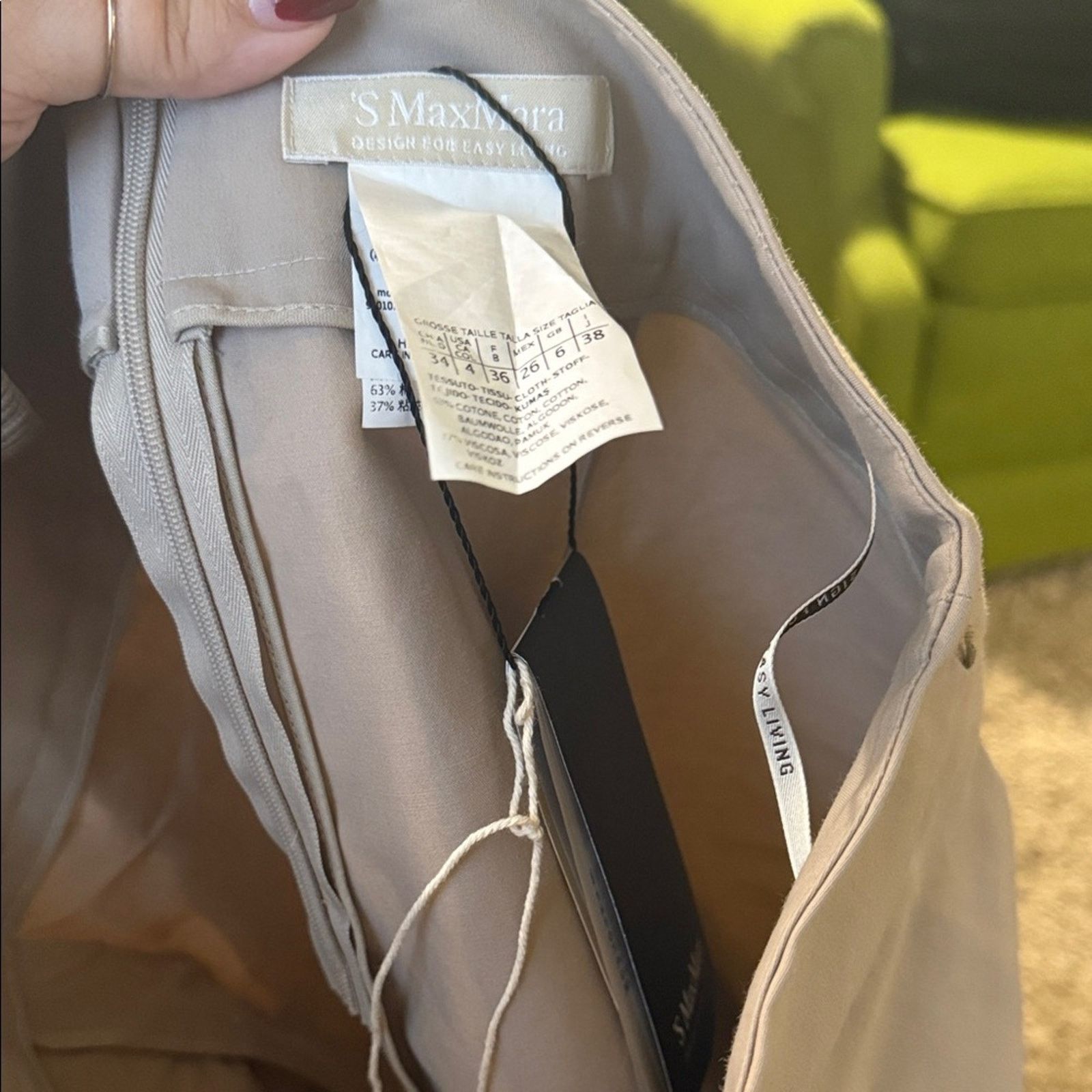 Max Mara NWT MAX MARA designer asymmetrical pleated mini skirt 4 Size 27" / US 4 / IT 40 - 3 Thumbnail