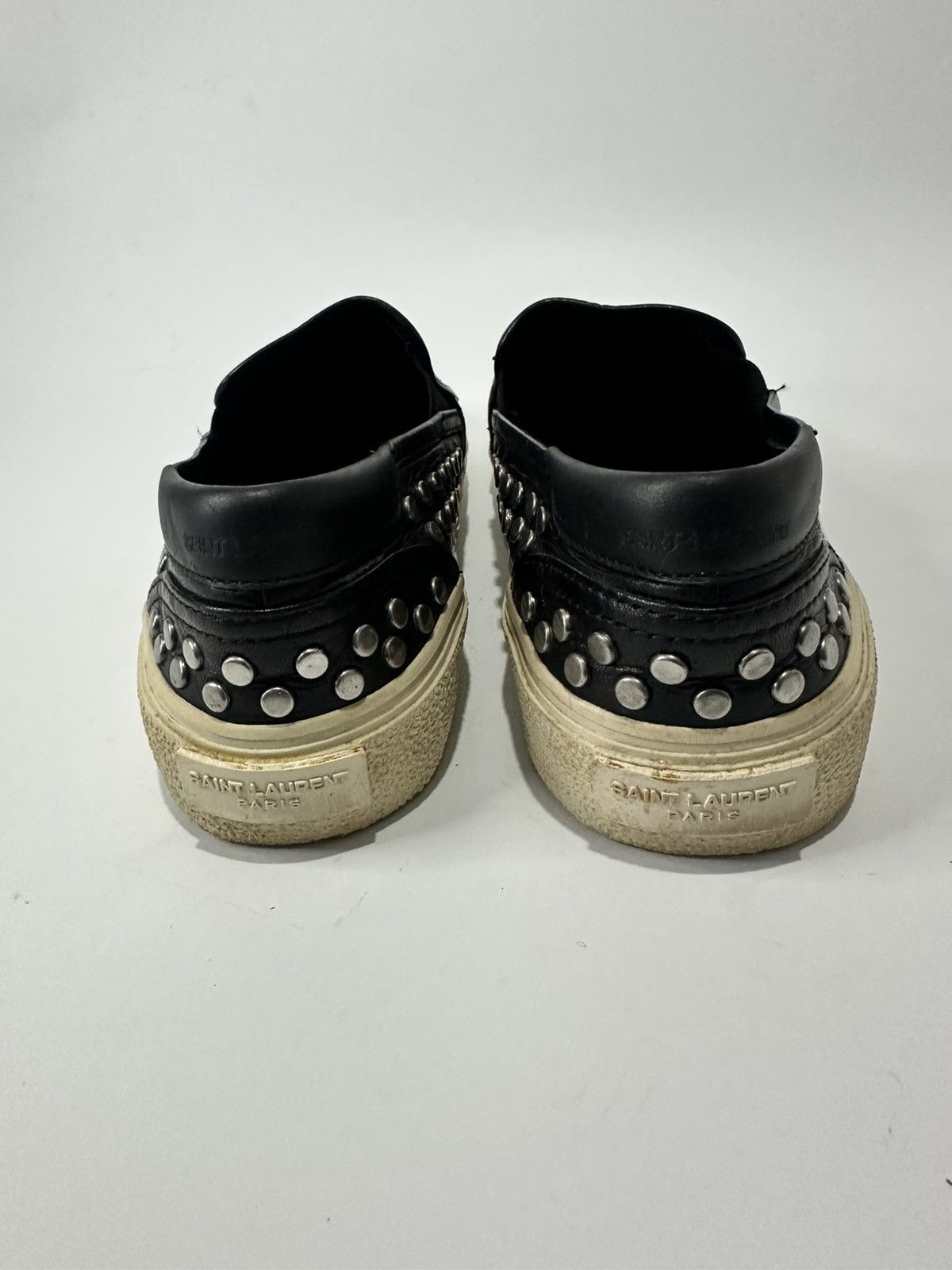Saint Laurent Paris SAINT LAURENT PARIS Silver studs leather black sneakersEU 39 Size US 9 / IT 39 - 3 Thumbnail