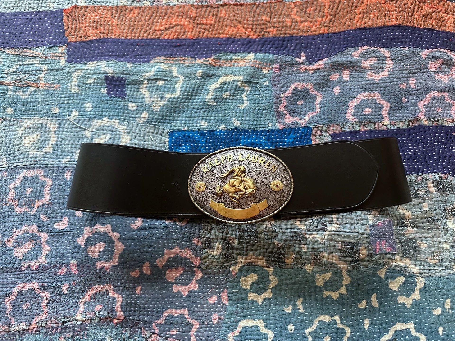 Polo Ralph Lauren Ralph Lauren RRL Western Waist Belt Black New Size ONE SIZE - 1 Thumbnail