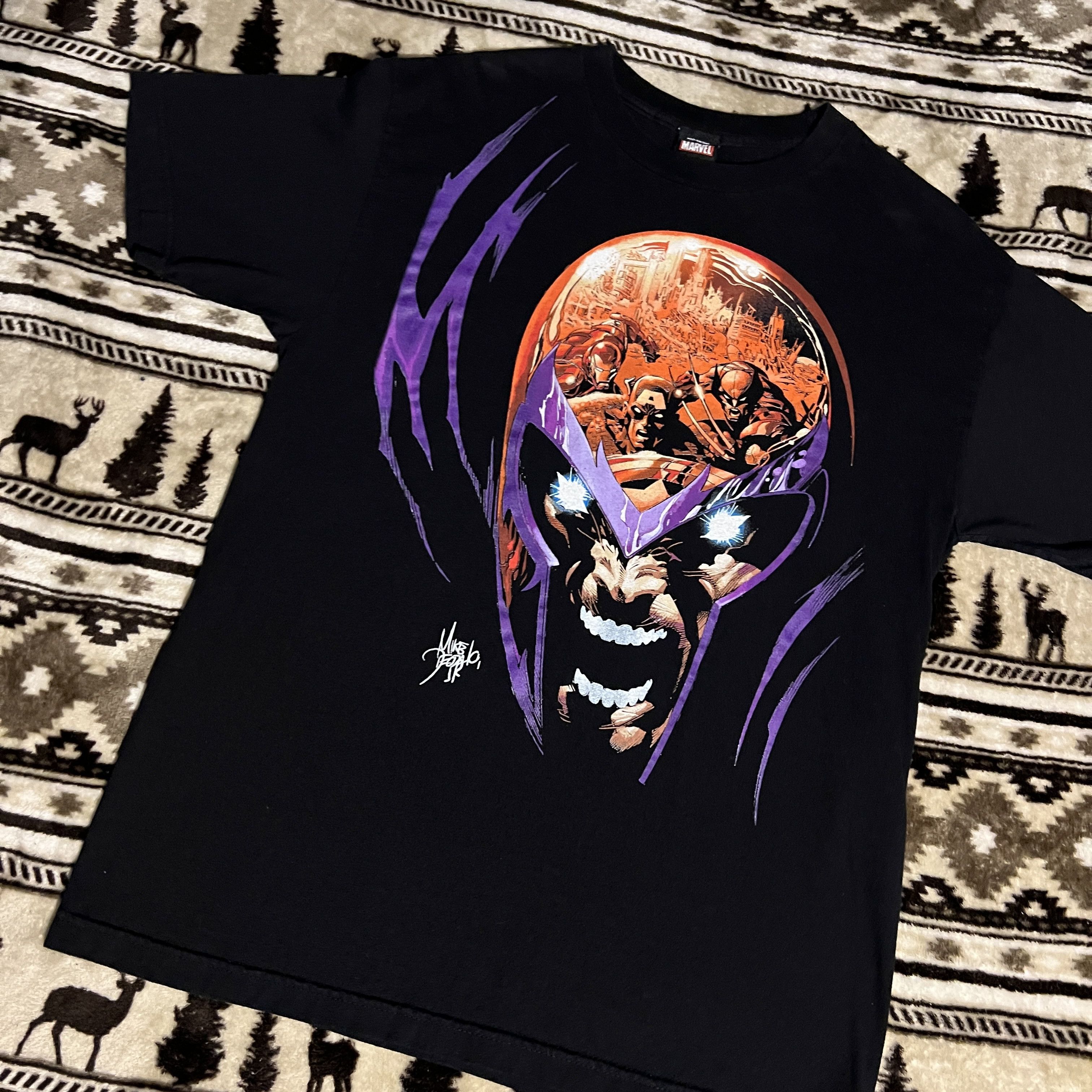 Mad Engine × Vintage Vintage Mad Engine Magneto Shirt Mens Large Marvel Xmen Size US L / EU 52-54 / 3 - 2 Thumbnail