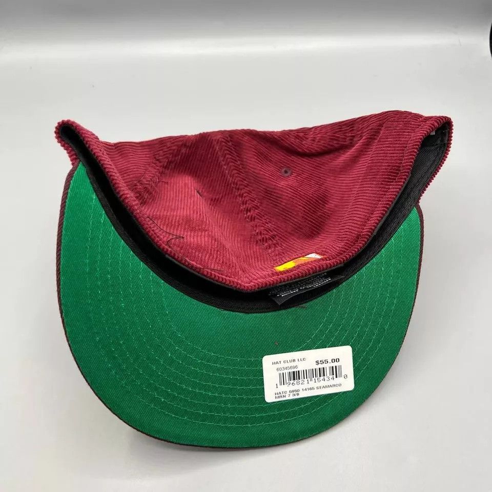 New Era Seattle Mariners Hat Men 7 3/8 Corduroy Fitted Cap New Size ONE SIZE - 7 Thumbnail