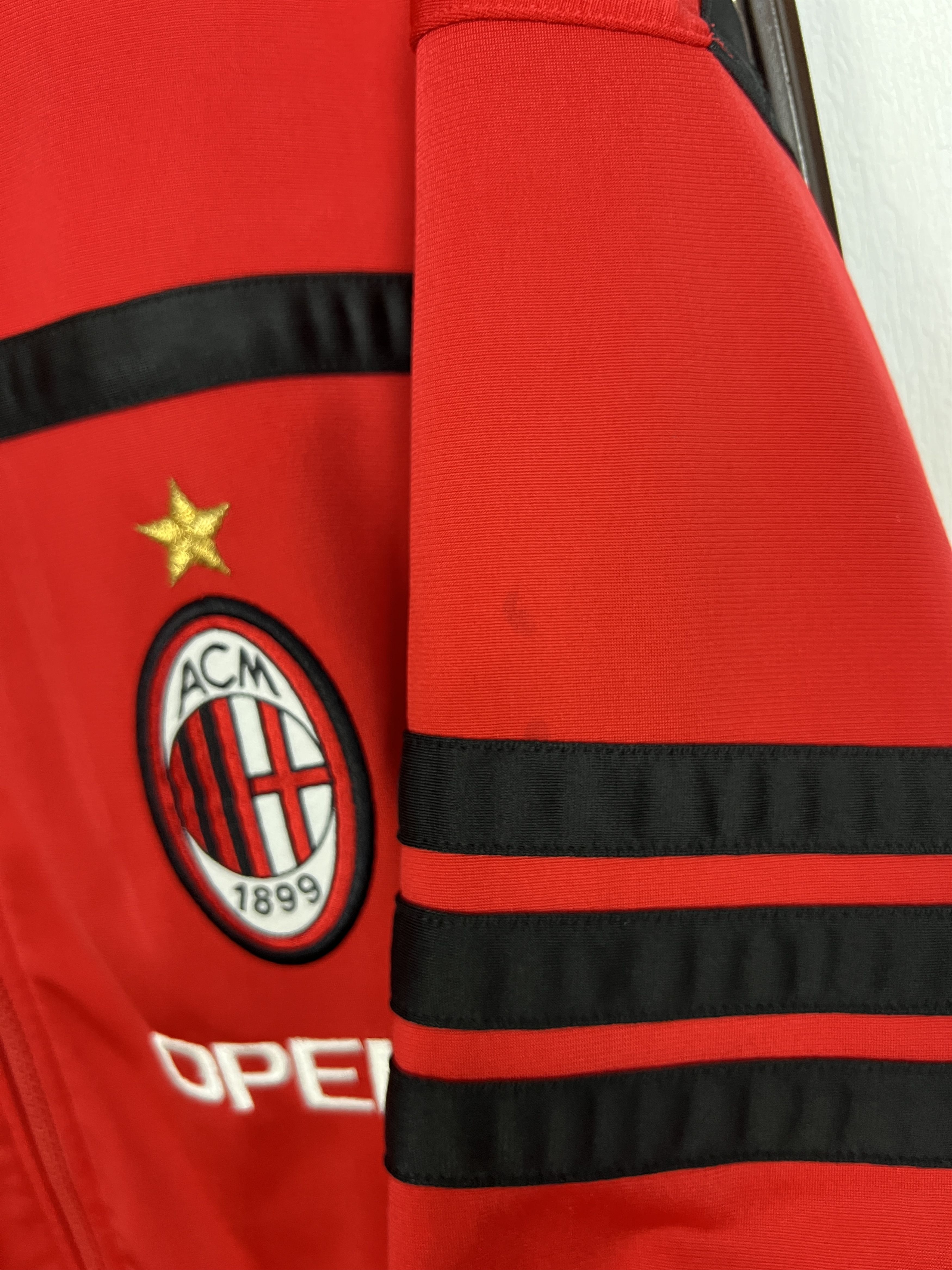 Adidas Vintage 90's Adidas AC Milan Football Red Jacket Soccer Size US M / EU 48-50 / 2 - 8 Thumbnail