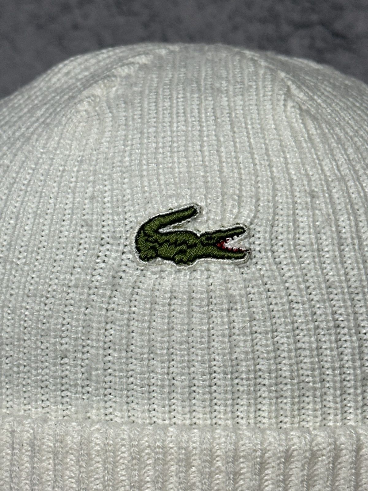 Lacoste Vintage Lacoste Chemise Logo Beanie Hat Size ONE SIZE - 3 Thumbnail