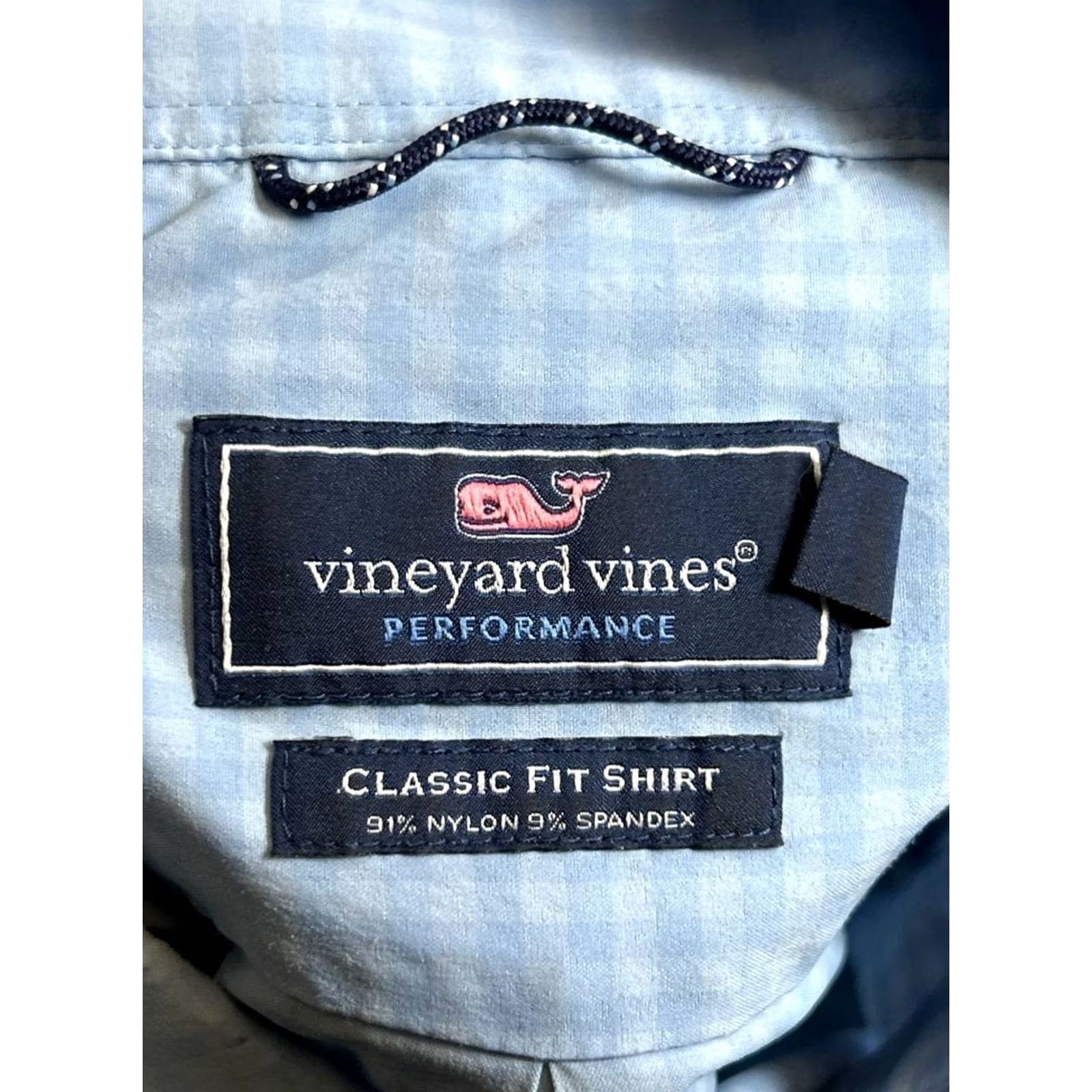 Vineyard Vines Vineyard Vines Button-Up Shirt Mens 2XL Blue Check Nylon Regular Collared Long Sleeve Shirt Mens Blue Check Up 2XL Size US XXL / EU 58 / 5 - 3 Thumbnail