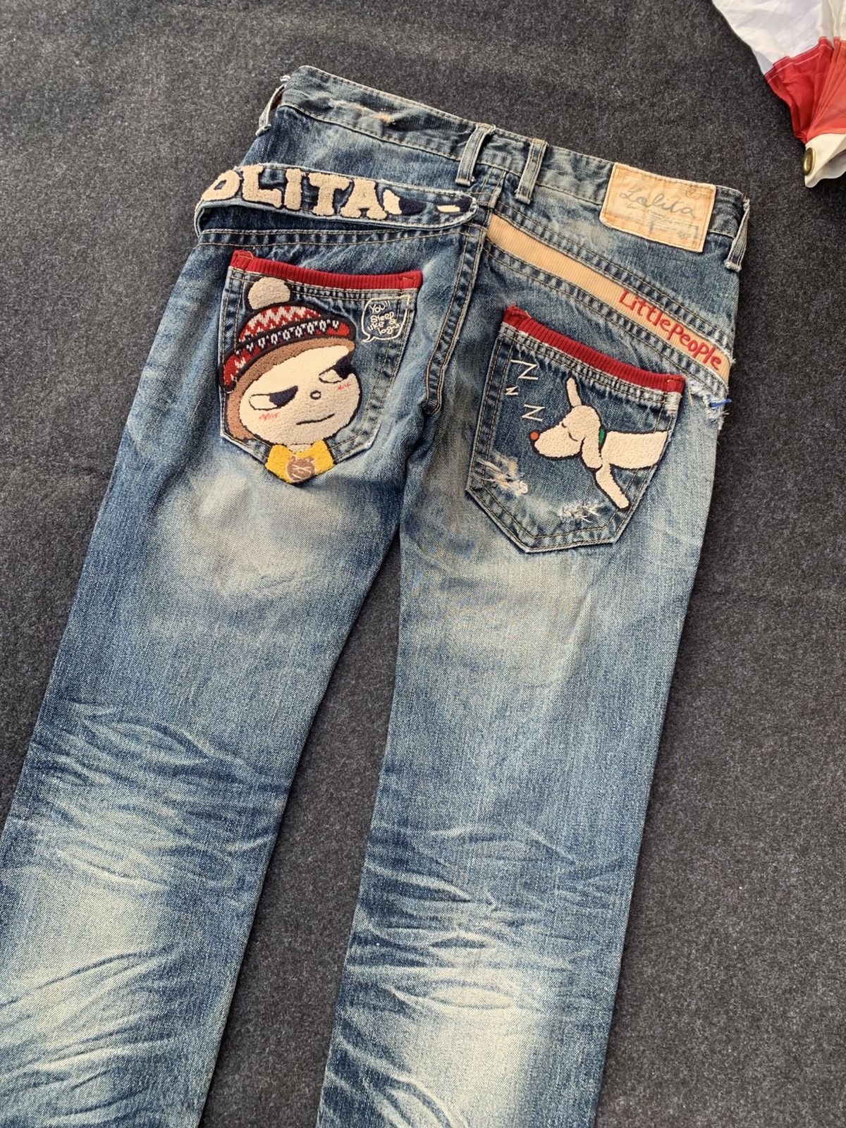 14th Addiction Vintage Lolita Jeans Crazy faded & distressed. Size US 31 - 4 Thumbnail