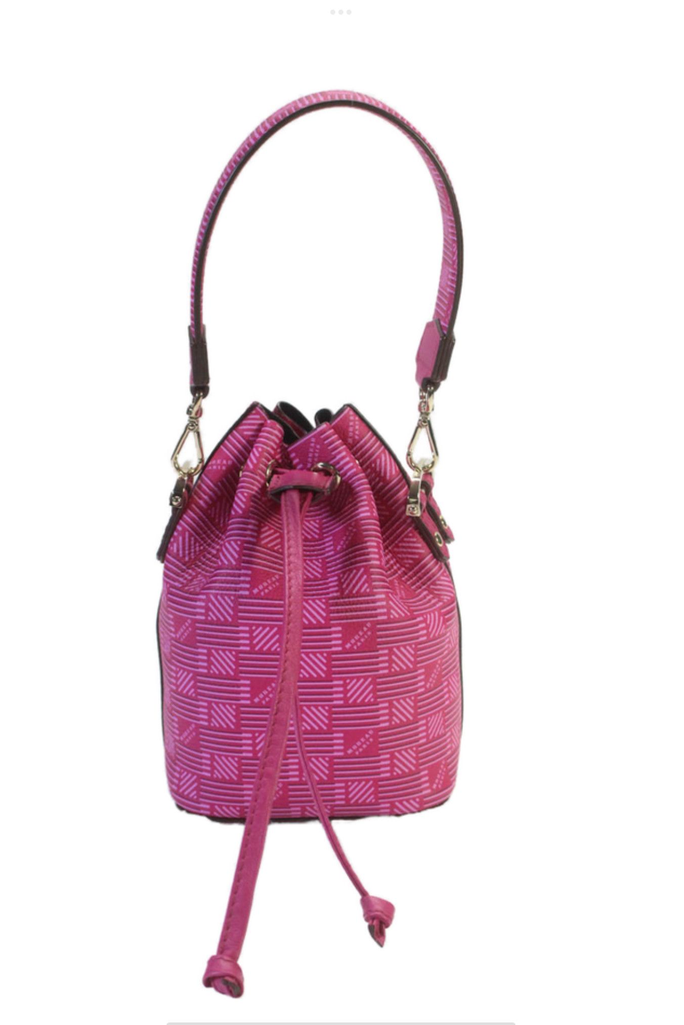 Moreau Paris Moreau Womens Pink Fuschia Printed La Pon Mini Bucket Bag Size ONE SIZE - 1 Thumbnail