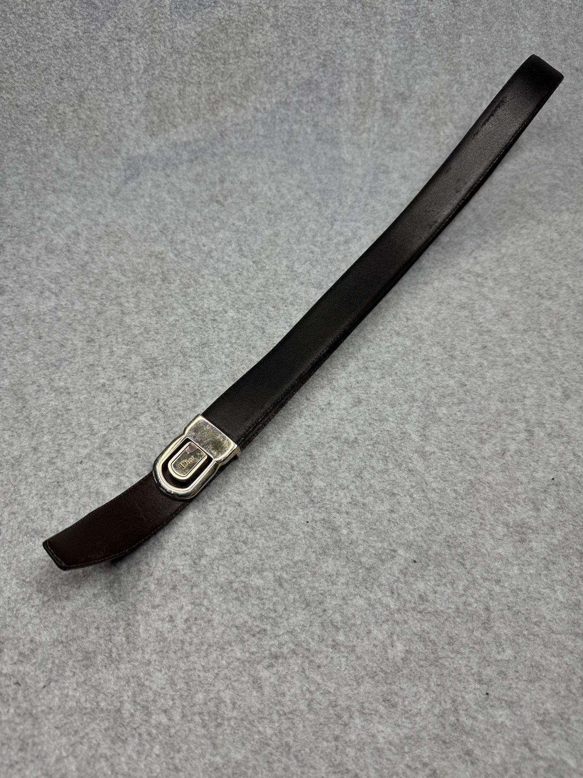 Dior Vintage Christian Dior Logo Buckle Black Leather Belt Unisex Size ONE SIZE - 9 Thumbnail