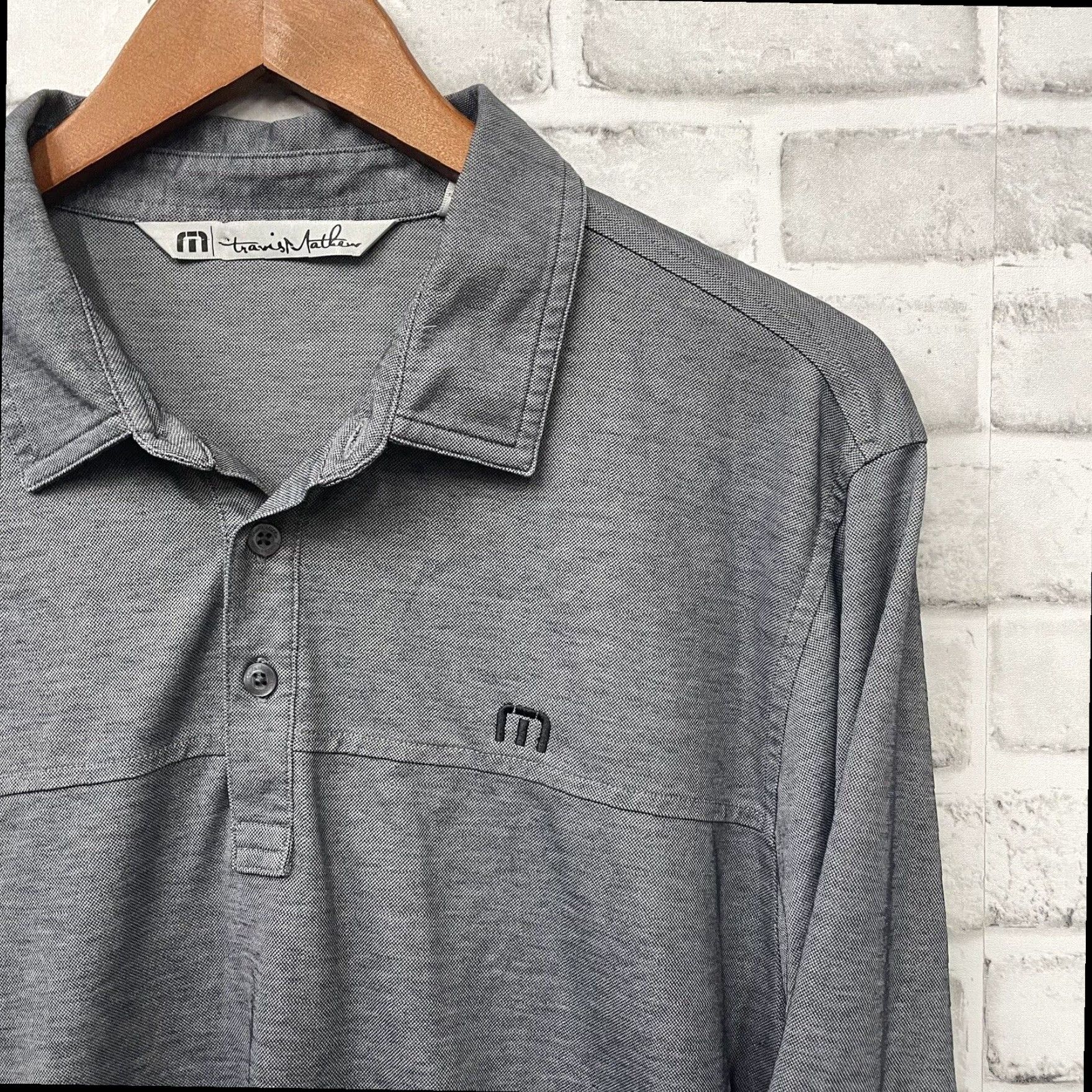 TravisMathew Travis Mathew Gray Long Sleeve Button-Down Shirt Mens Size Large Size US L / EU 52-54 / 3 - 2 Thumbnail