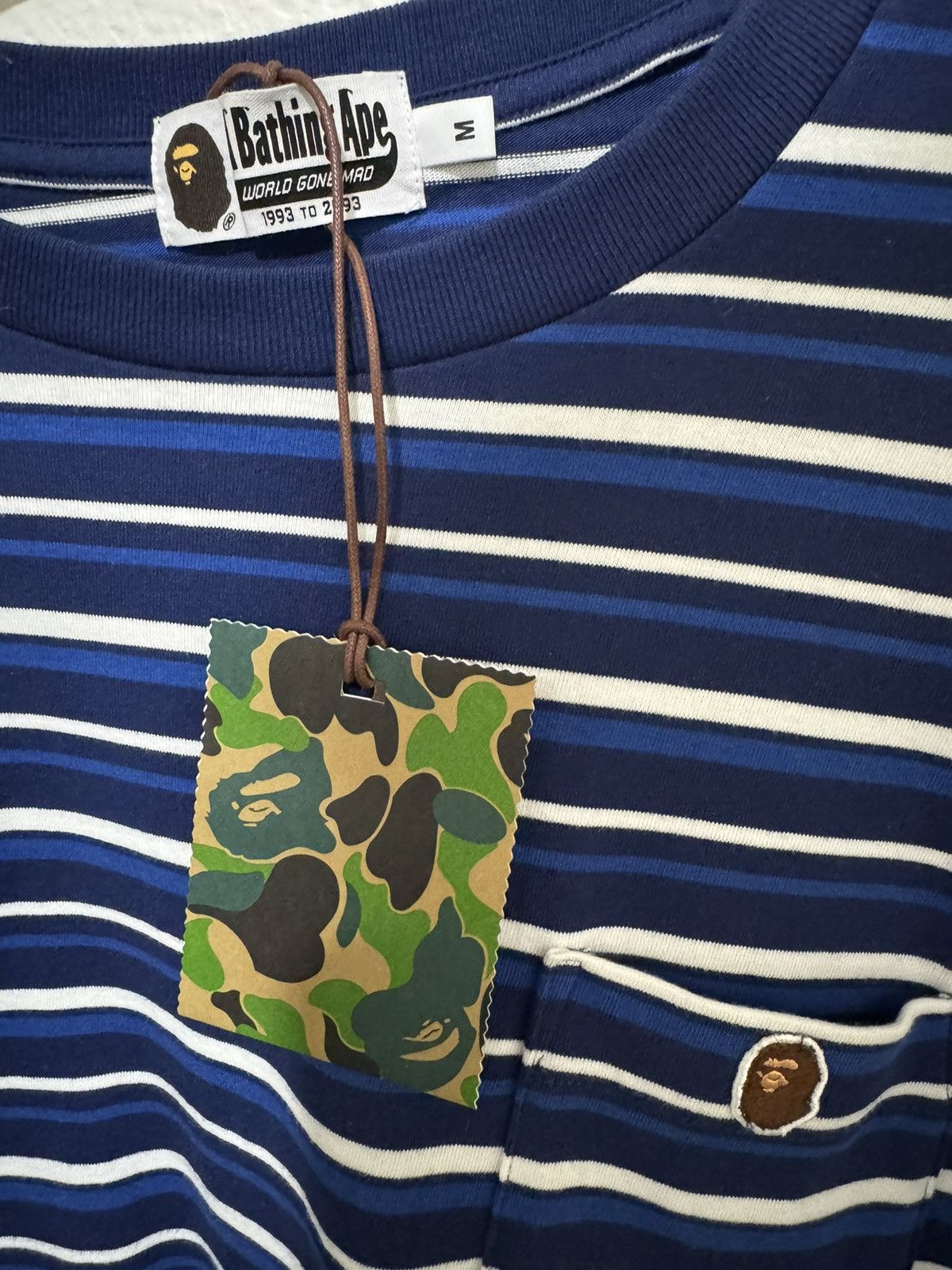Bape Blue Hoop One Point T-Shirt Size US M / EU 48-50 / 2 - 4 Thumbnail