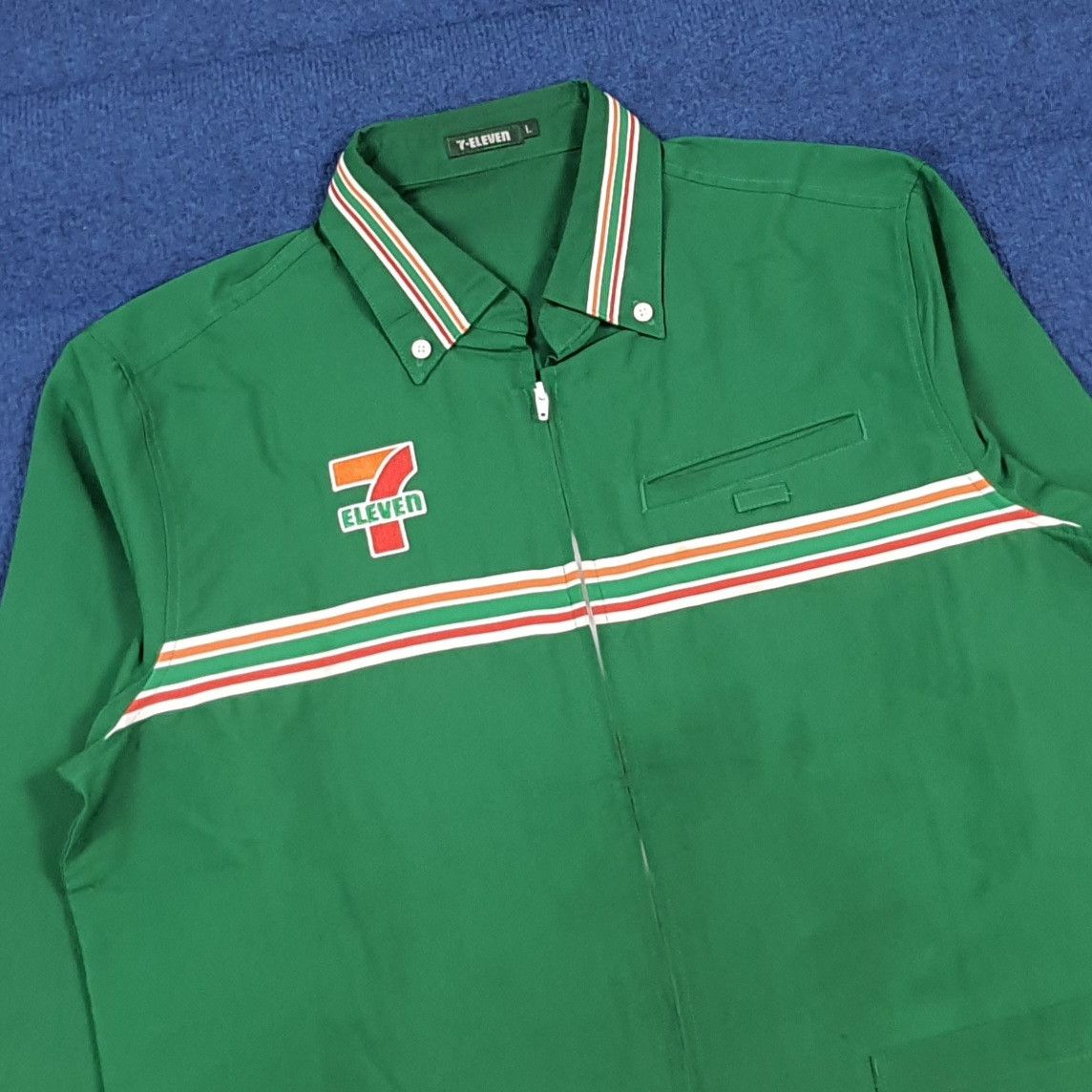 Japanese Brand Vintage 7 Eleven Japan Staff Uniform Work Jacket C299N57 Size US L / EU 52-54 / 3 - 2 Thumbnail