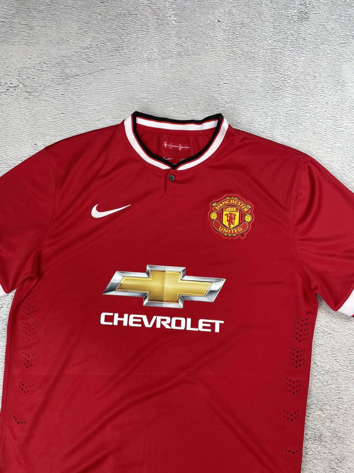 Nike × Vintage DI MARIA Vintage Manchester United 2014/15 Nike Jersey y2k Size US L / EU 52-54 / 3 - 4 Thumbnail