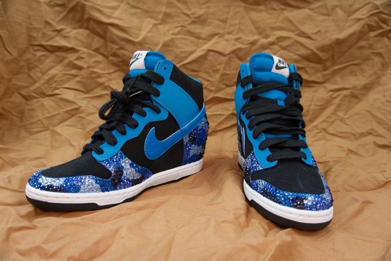 Nike Swarovski Crystal Camo Nike Dunk Sky Hi Wedge Size US 5.5 / IT 35.5 - 2 Thumbnail
