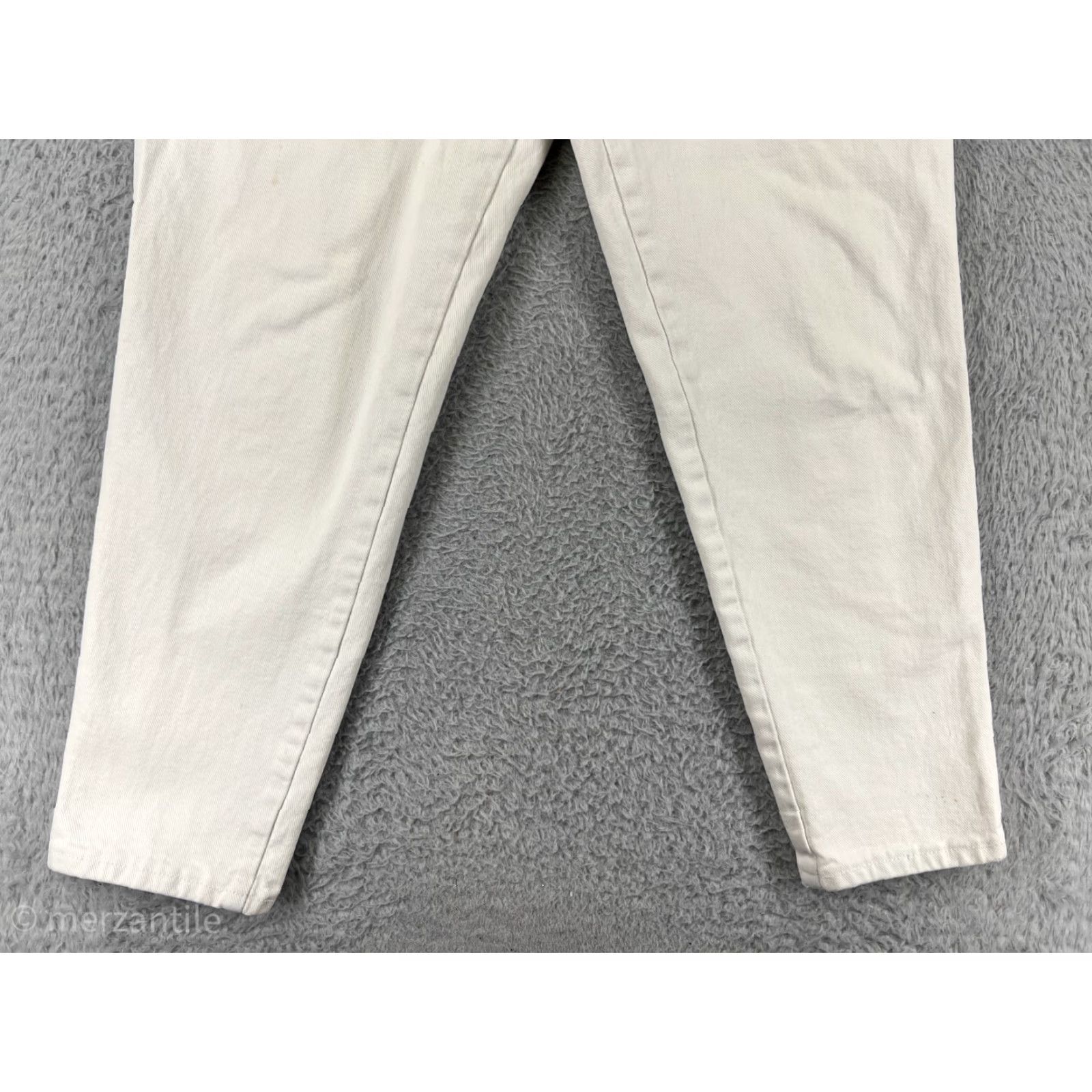 Vintage VINTAGE CHIC Women's Jeans Tapered High Rise White Denim 26 Cotton Blend 90s Womens Size 26" / US 2 / IT 38 - 4 Thumbnail