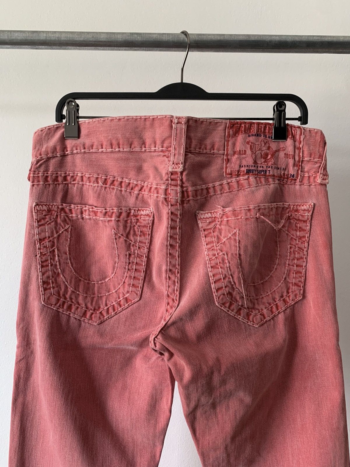 Japanese Brand VINTAGE TRUE RELIGION BOBBY SUPER T JEANS Size US 34 / EU 50 - 9 Thumbnail