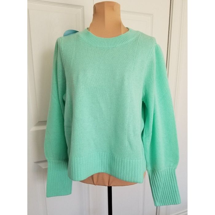 Hill House Hill House Home Cropped Silvia Sweater Ocean Wave Green 100