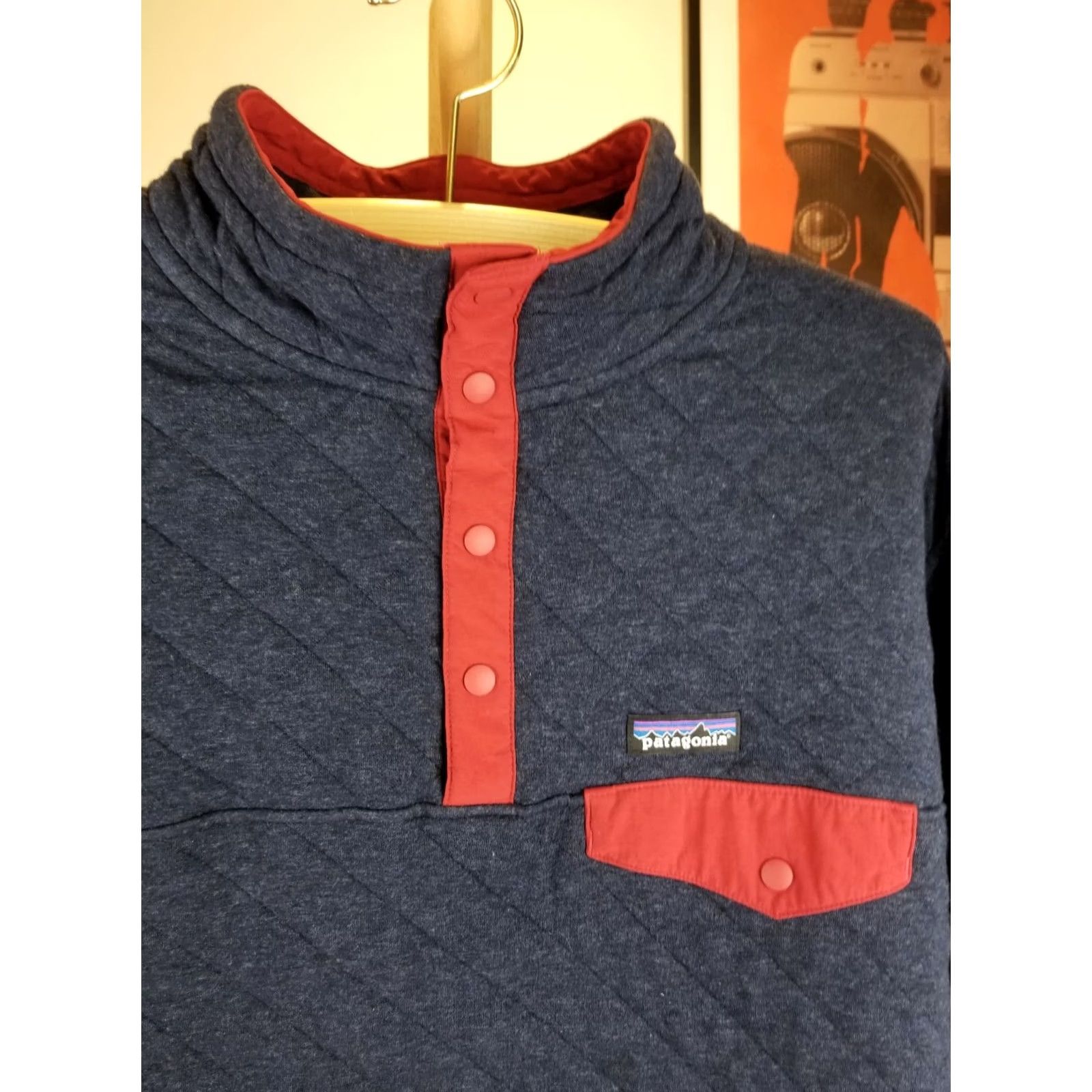 Patagonia VINTAGE PATAGONIA SNAP T ORGANIC COTTON PULLOVER JACKET SZ XL NAVY Men Size US XL / EU 56 / 4 - 2 Thumbnail