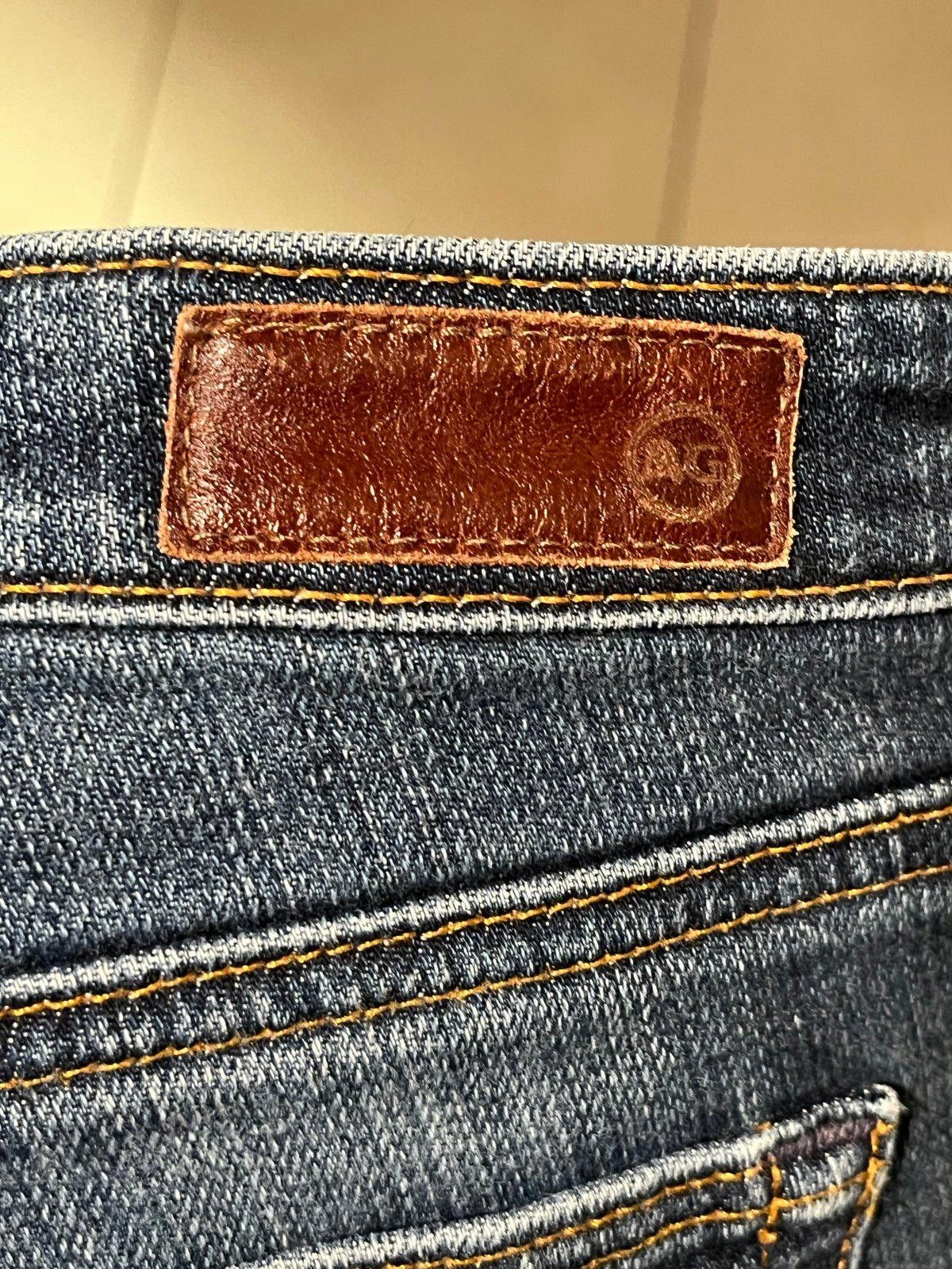 Designer AG Adriano Goldschmied Stevie Cuff Slim Straight Jeans 27 Size 27" / US 4 / IT 40 - 6 Thumbnail