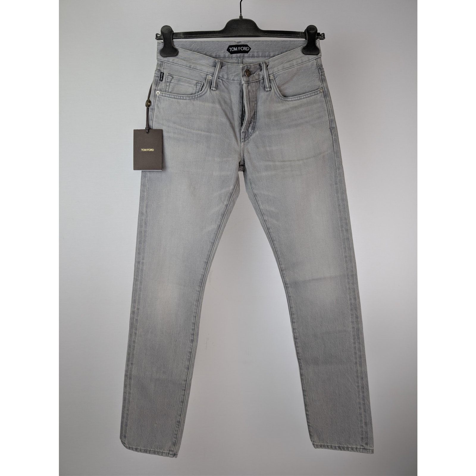 Tom Ford o1rshd1 Slim-Fit Denim Jeans in Pale Grey Size US 30 / EU 46 - 9 Thumbnail