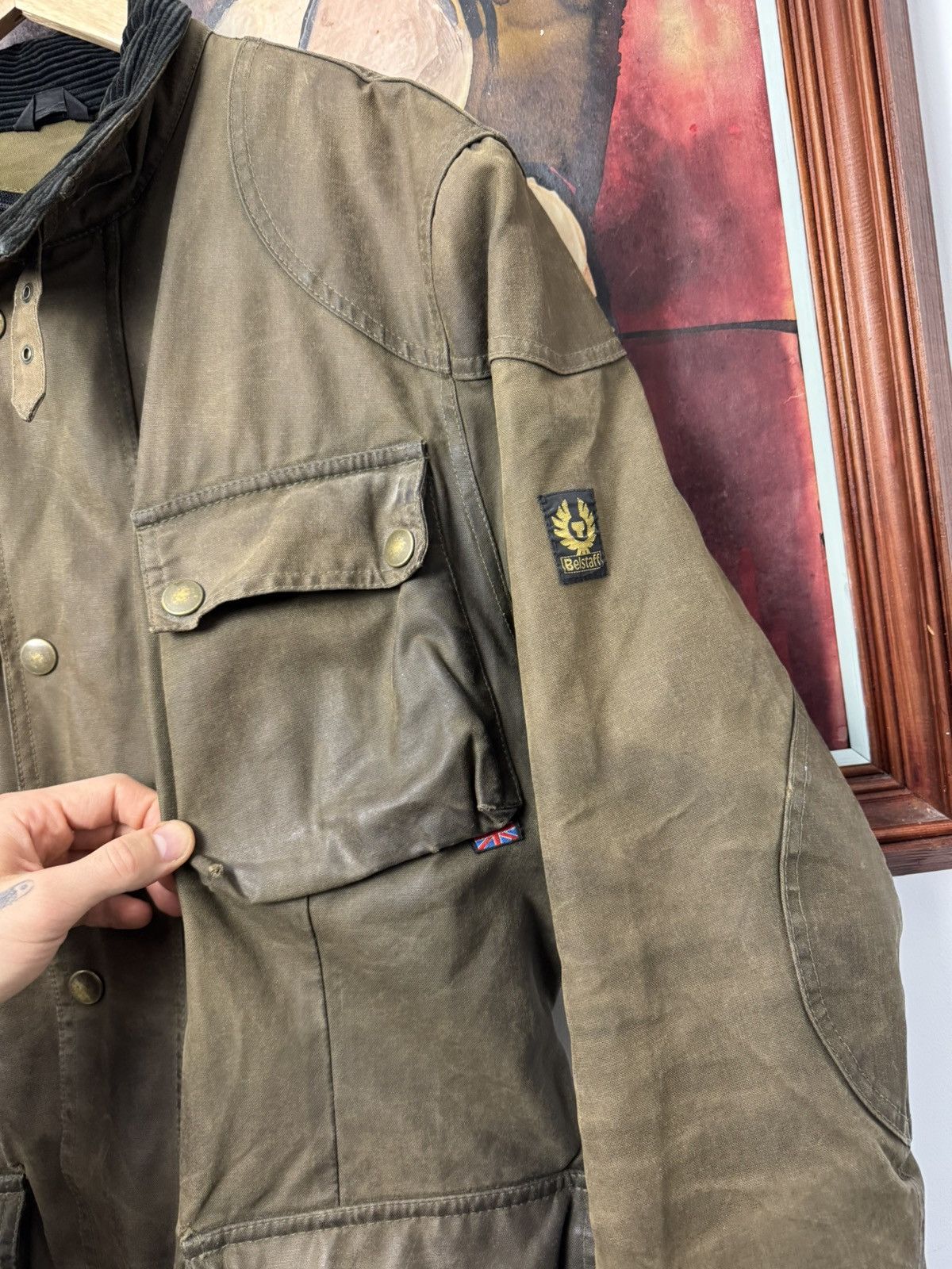 Belstaff Belstaff waxed jacket vintage casual distressed olive rare Size US M / EU 48-50 / 2 - 7 Thumbnail