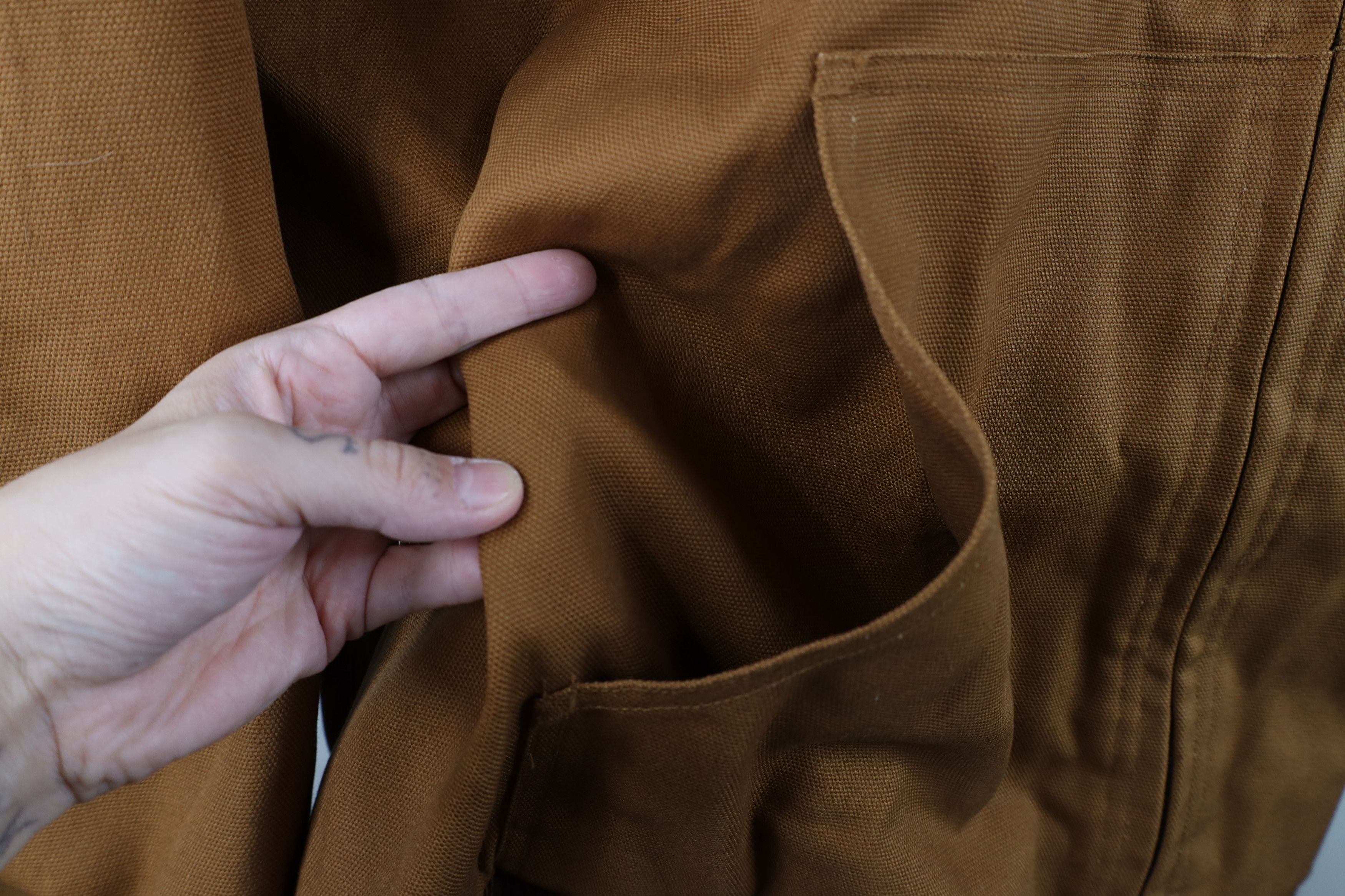 Vintage Deadstock Vintage 90s Y2K Streetwear Hooded Canvas Jacket Size US XXL / EU 58 / 5 - 6 Thumbnail